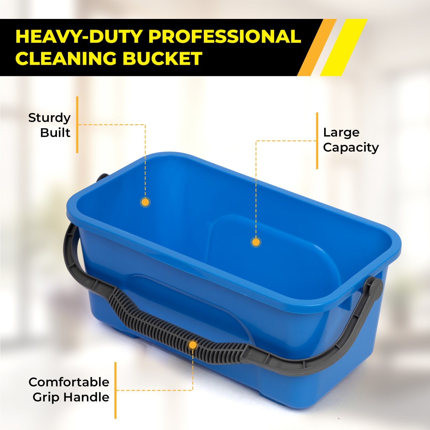 Gritt Commercial 3 Gallon Window & General Cleaning Bucket, Pack of 2 - Image 5