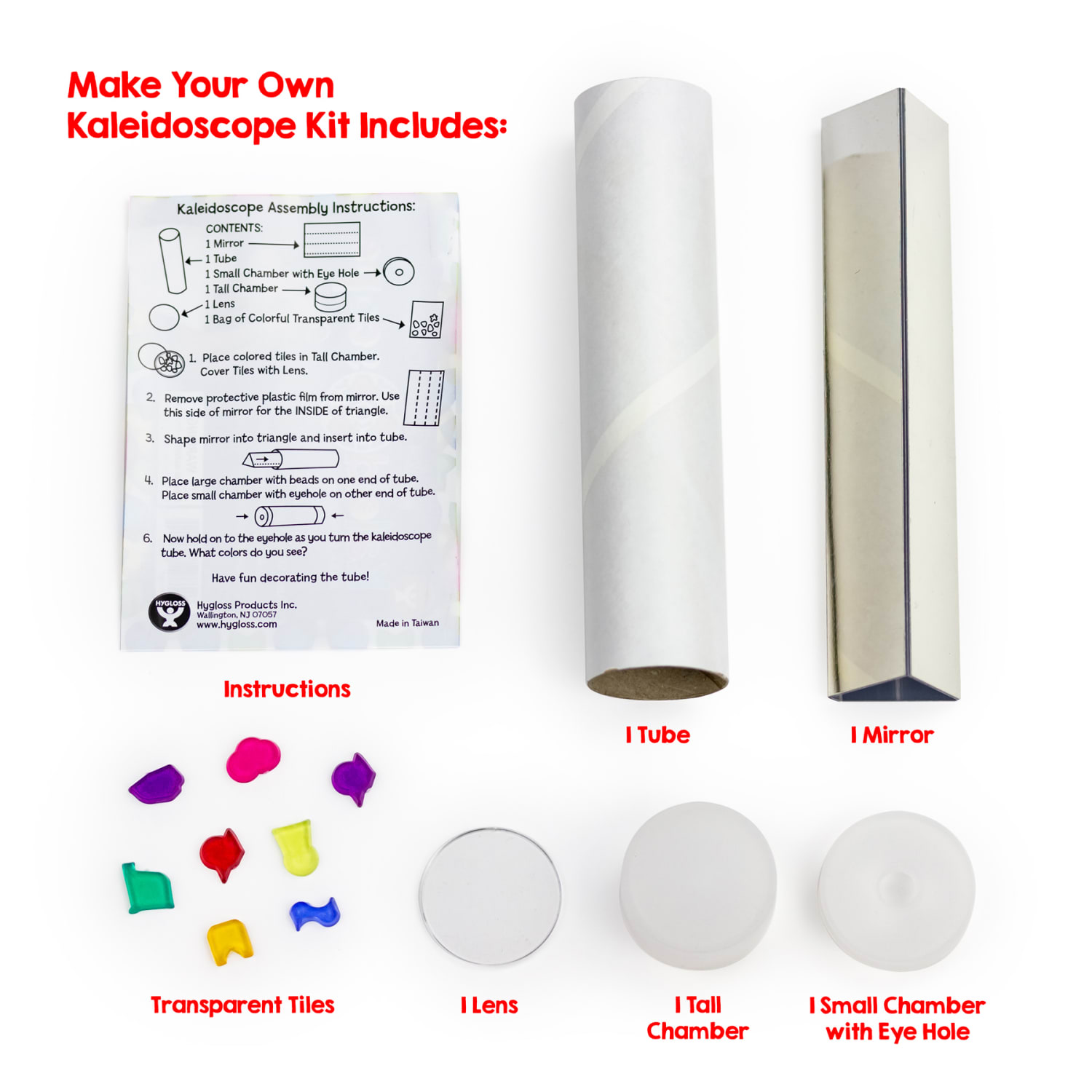 Hygloss Make-Your-Own-Kaleidoscope Kits, Set Of 6 Kits - Image 3