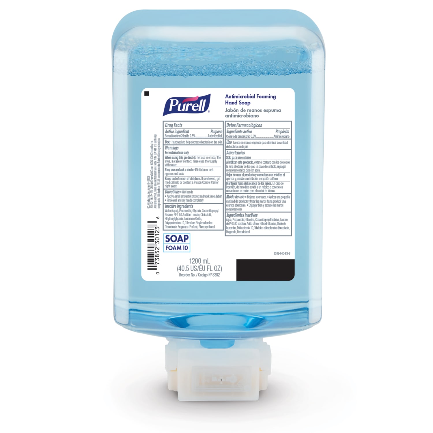 PURELL Antimicrobial Foaming Hand Soap Refills, Light Plum, 1200 mL, Clear, Case Of 2 Refills - Image 3