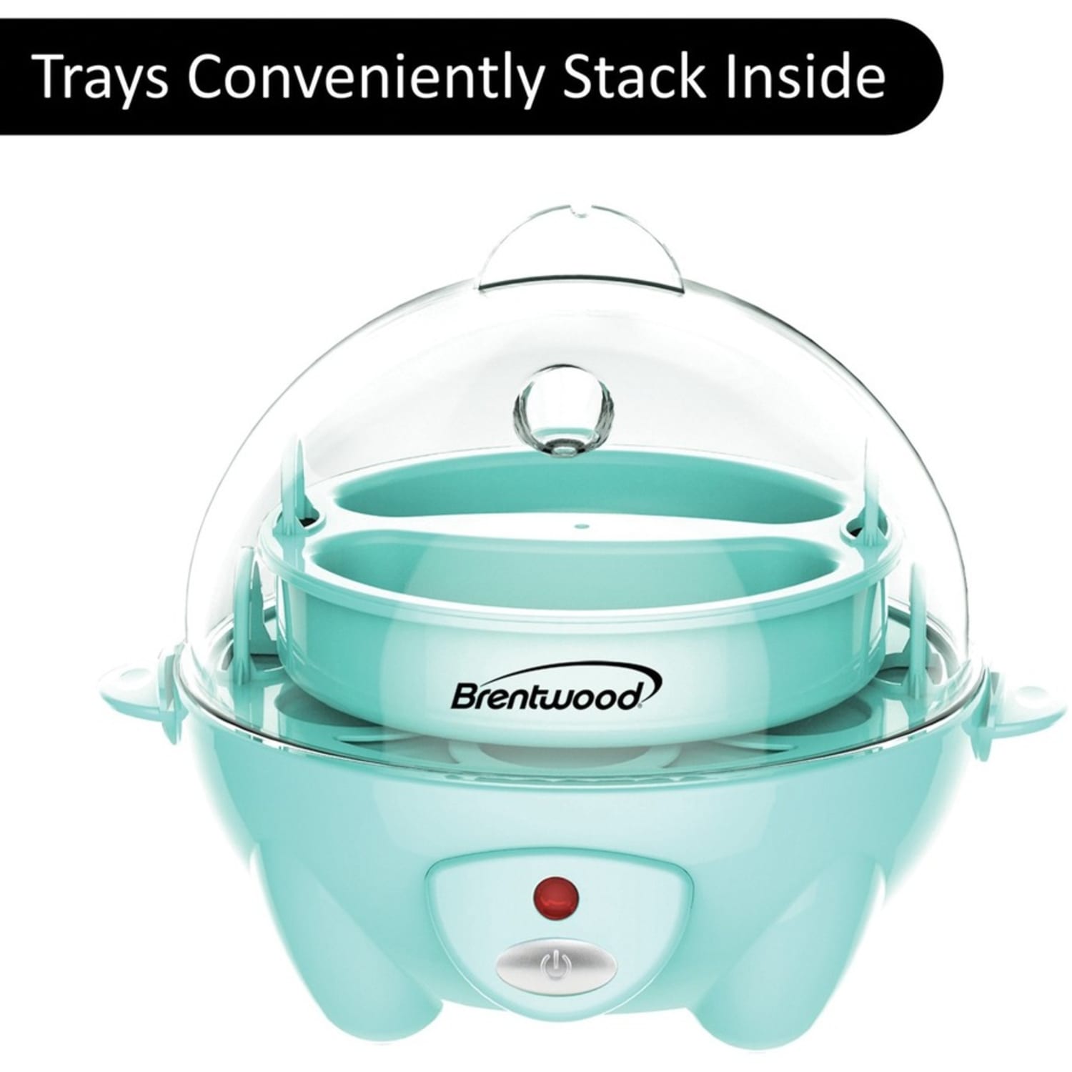Brentwood TS-1045BL Electric 7 Egg Cooker with Auto Shut Off, Blue - 360 W - Blue - Image 6