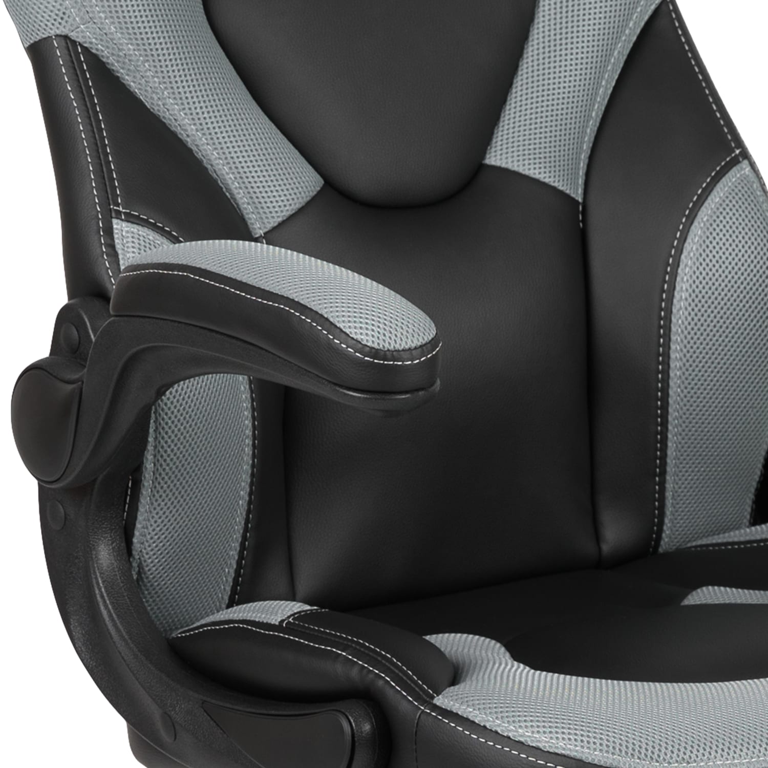 Flash Furniture X10 Ergonomic LeatherSoft Faux Leather High Back Racing Gaming Chair With Flip Up Arms GrayBlack PopularChairscom