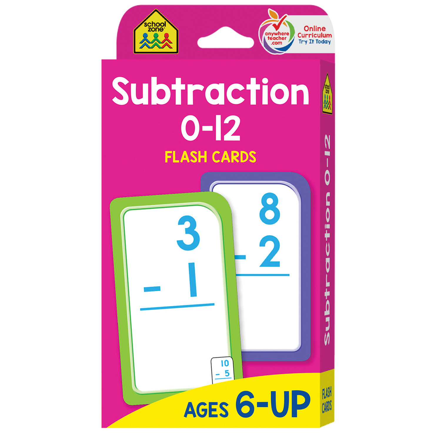 School Zone Publishing Subtraction 0-12 Flash Cards, Set Of 6 Packs - Image 3