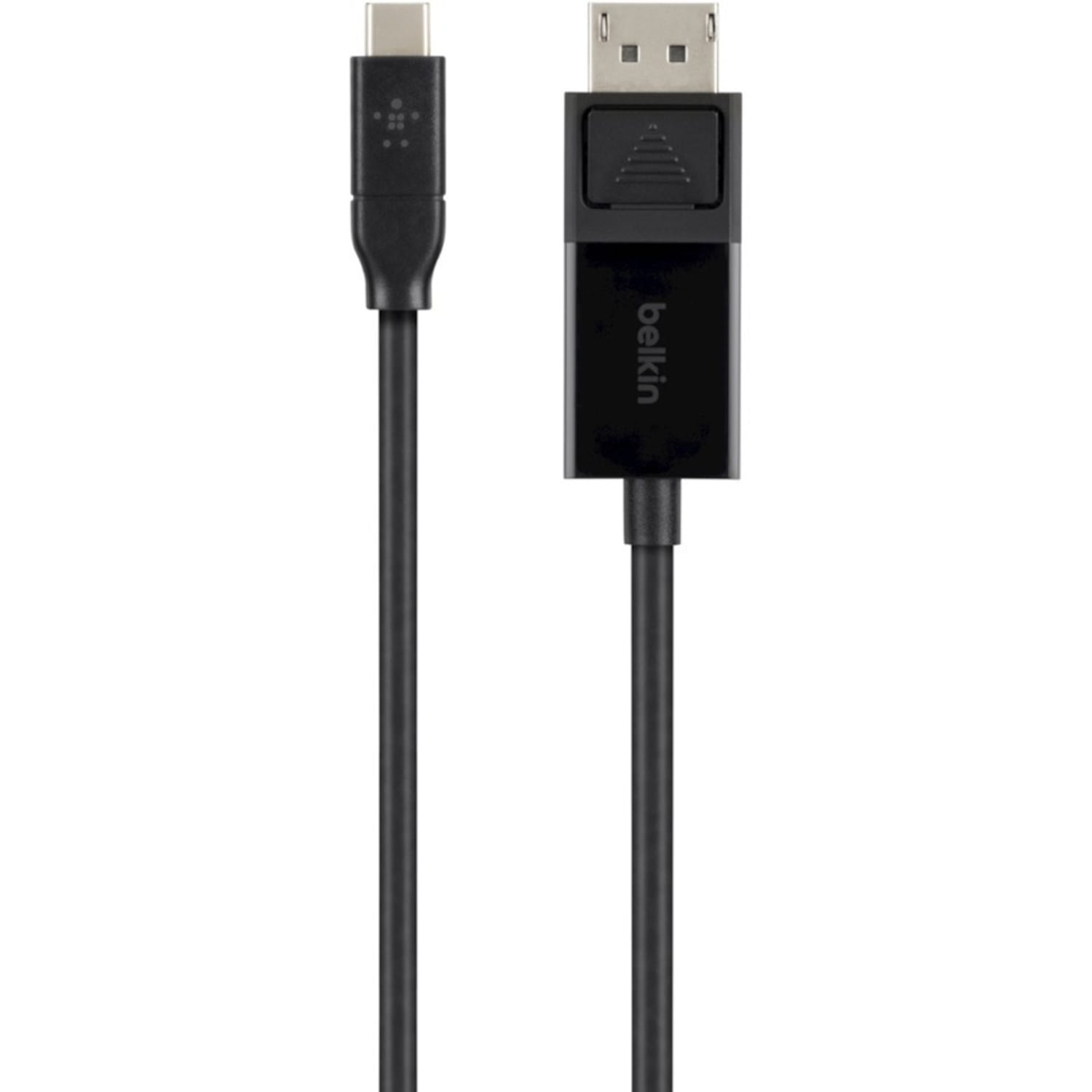 Belkin USB-C to DisplayPort Adapter Cable 4k 60Hz 6 foot - Black - 5.91 ft DisplayPort/USB A/V Cable  - B2B10306BLK