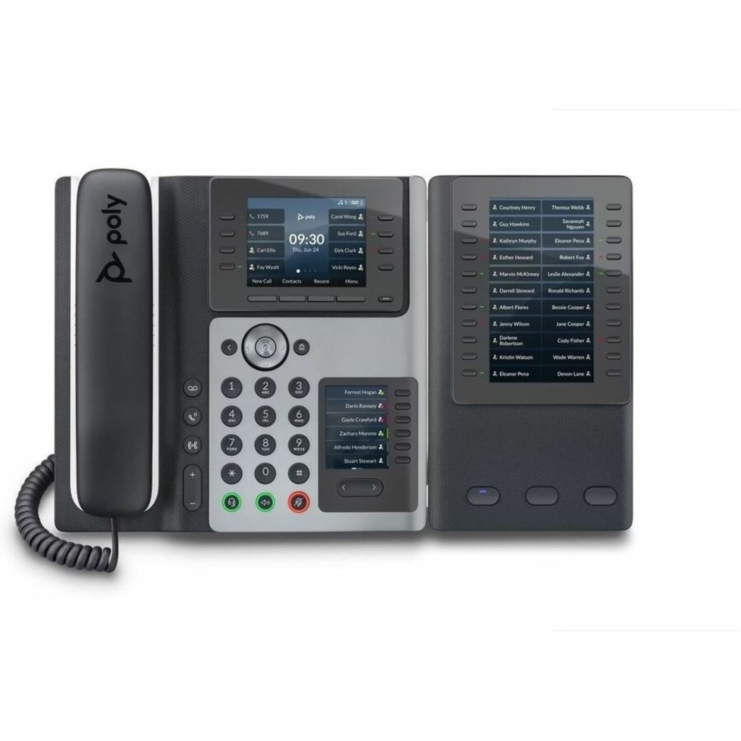 Poly Edge E450 IP Phone, Corded/Cordless, Midnight Blue - Image 6