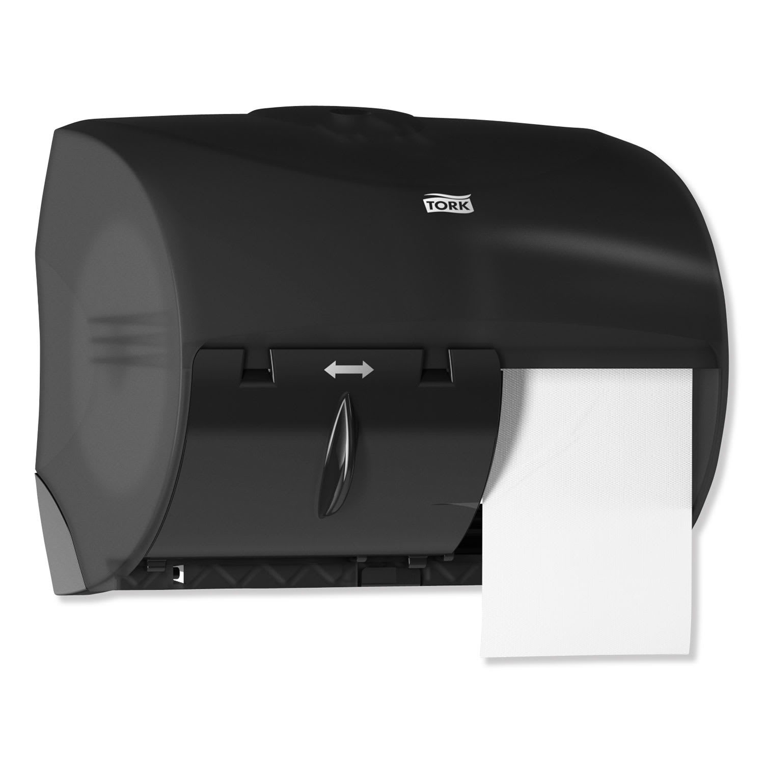 Tork Twin Bath Tissue Roll Dispenser for OptiCore, 11.06 x 7.18 x 8.81, Black - Image 3