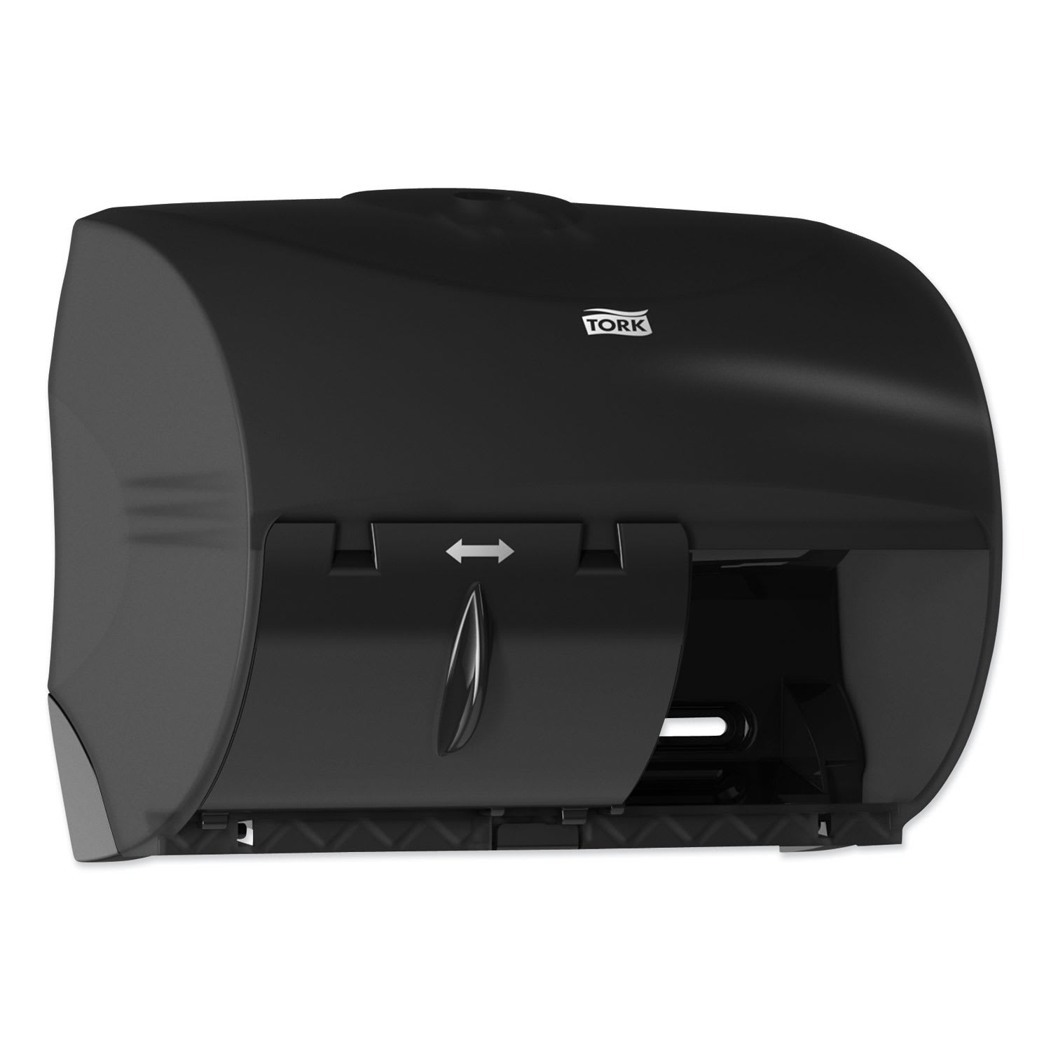 Tork Twin Bath Tissue Roll Dispenser for OptiCore, 11.06 x 7.18 x 8.81, Black - Image 4