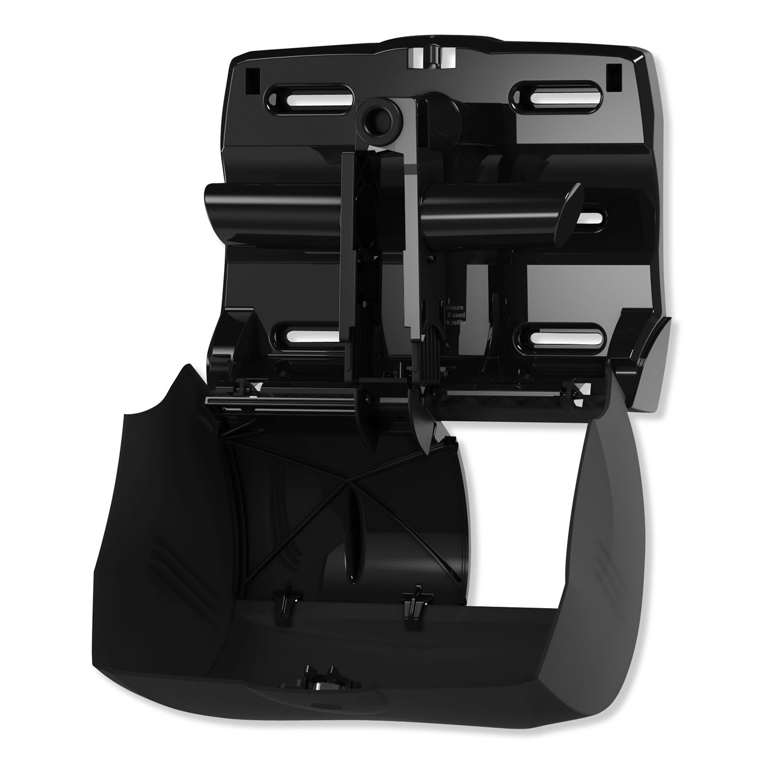 Tork Twin Bath Tissue Roll Dispenser for OptiCore, 11.06 x 7.18 x 8.81, Black - Image 6