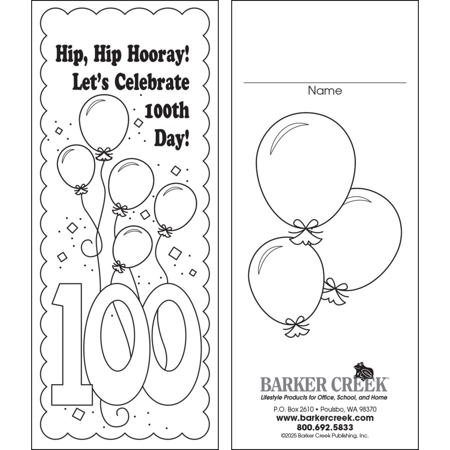 Barker Creek Bookmark Duets, 100th Day, Pack Of 60 - Image 5