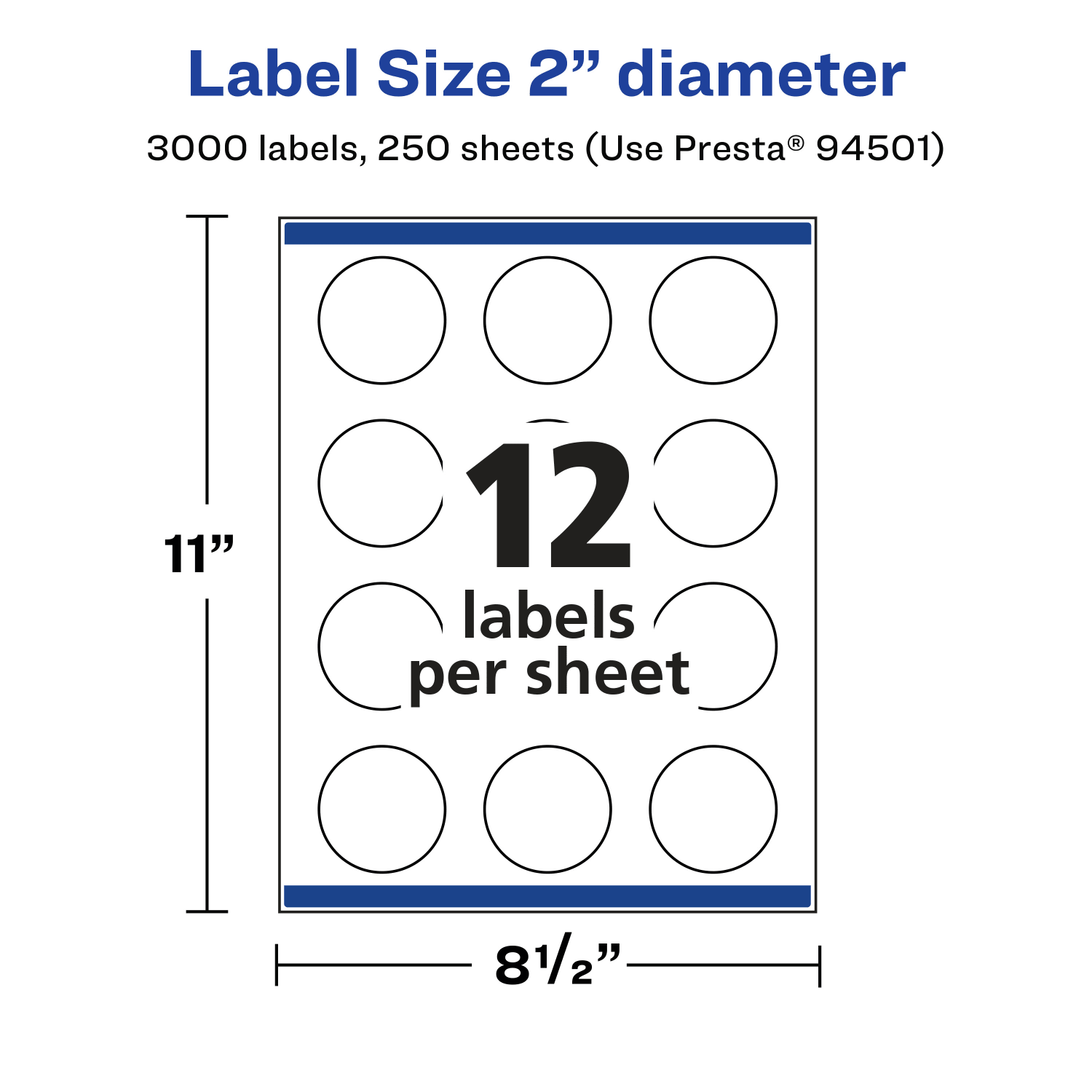 Avery Permanent Labels With Sure Feed, 94501-WMP250, Round, 2in Diameter, White, Pack Of 3,000 - Image 6