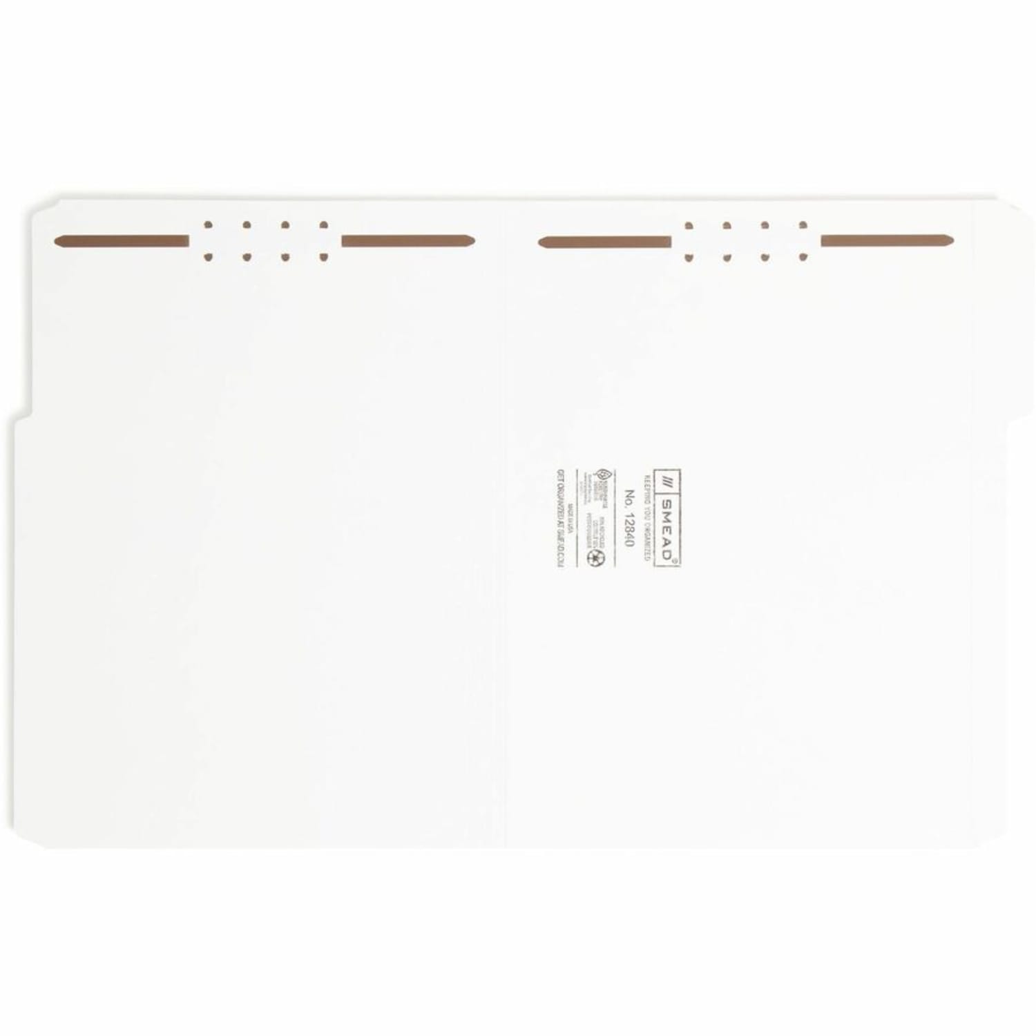 Smead Fastener File Folders, Letter Size, White, Box Of 50 Folders - Image 6