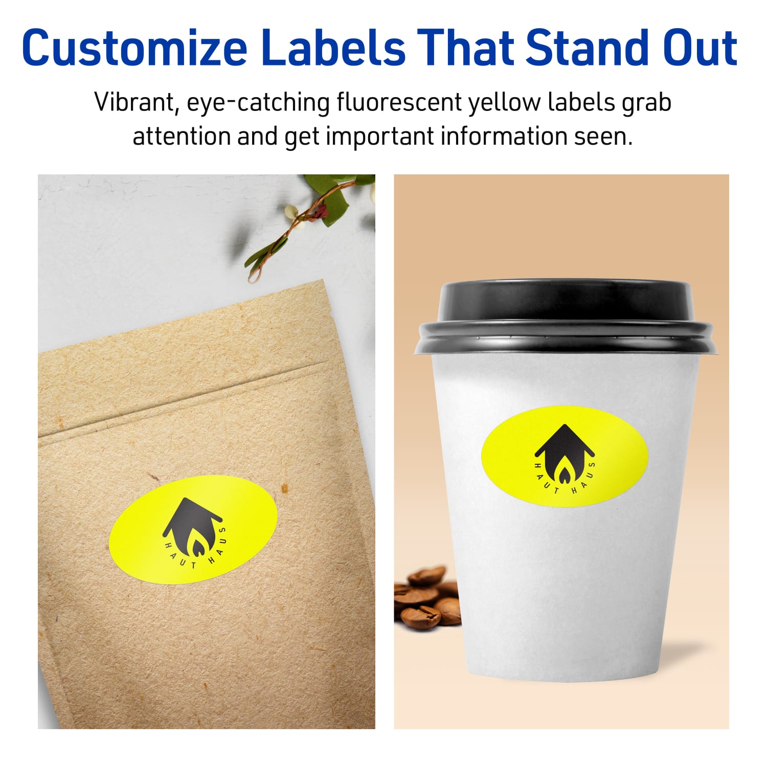 Avery Print-To-The-Edge Labels With Sure Feed Technology And Easy Peel, 94054-NYP80, Oval, 1-1/8in x 2-1/4in, Matte Neon Yellow, Pack of 1680 - Image 4