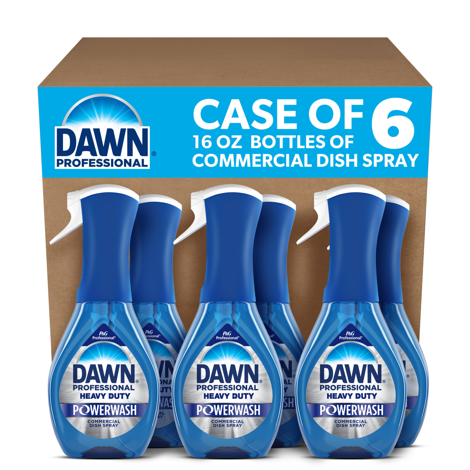 Dawn Professional Heavy-Duty Platinum Powerwash Dish Spray Starter Kit, Fresh, 16 Fl Oz, Blue, Pack Of 6 Starter Kits - Image 3