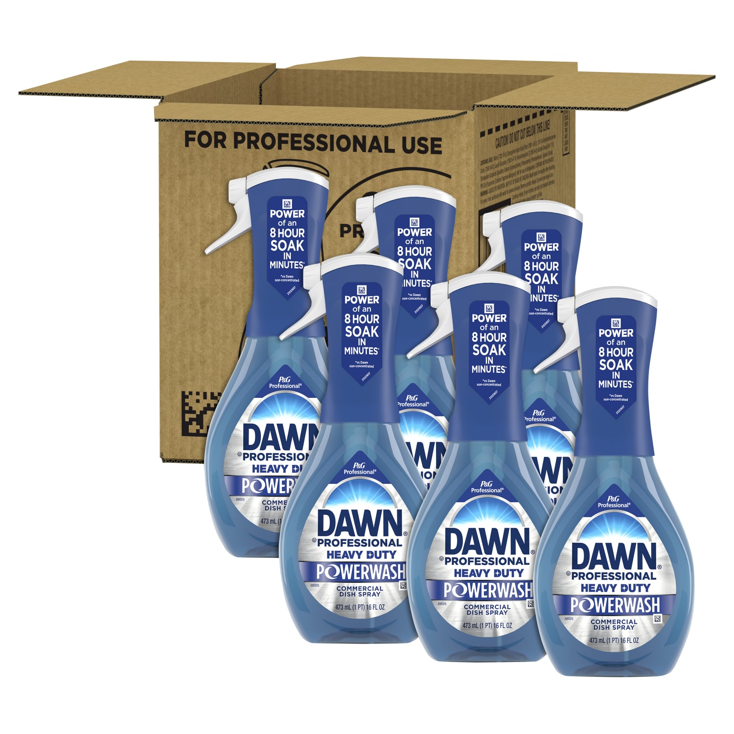 Dawn Professional Heavy-Duty Platinum Powerwash Dish Spray Starter Kit, Fresh, 16 Fl Oz, Blue, Pack Of 6 Starter Kits - Image 5