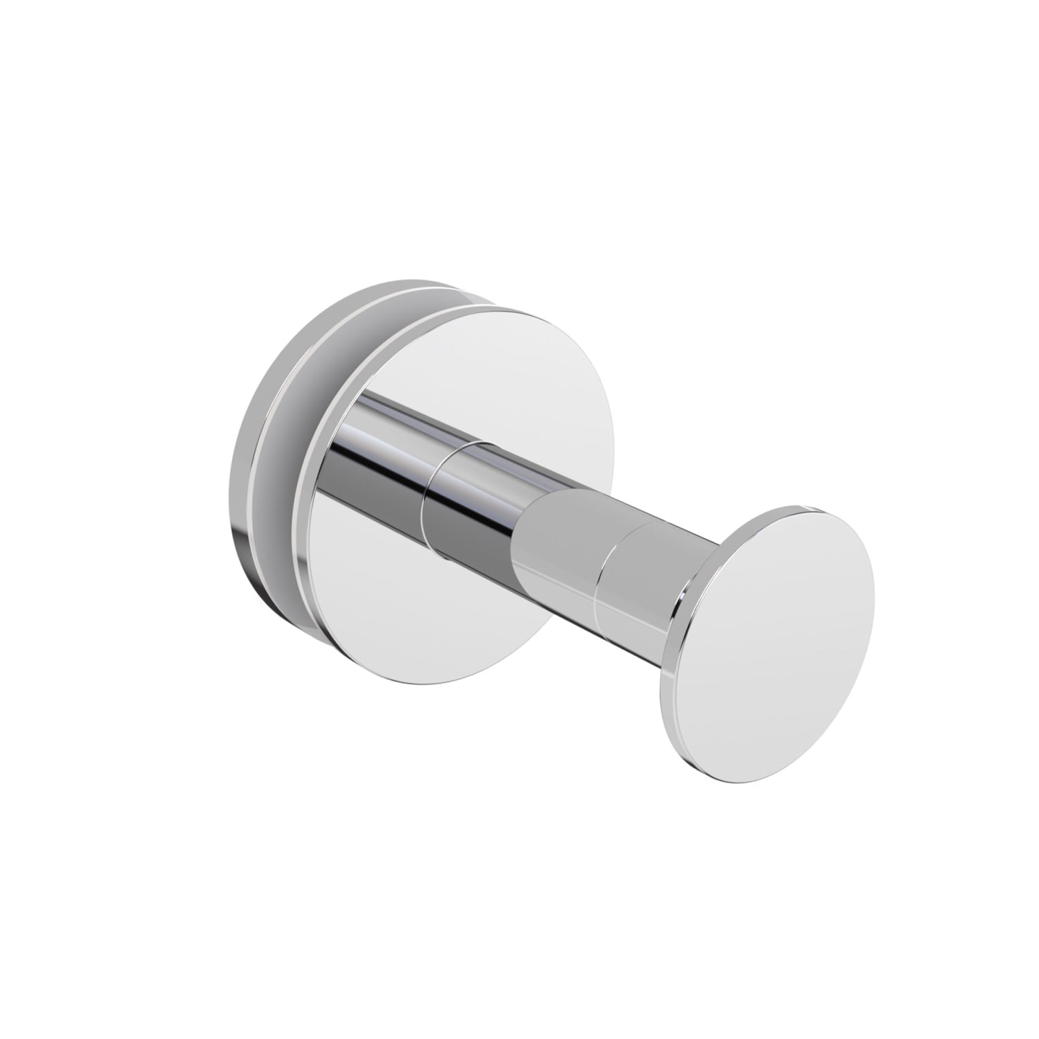 Wingits MODERN Elegance Robe Hook, Single Button, Glass Mount, Silver, Total Qty 1