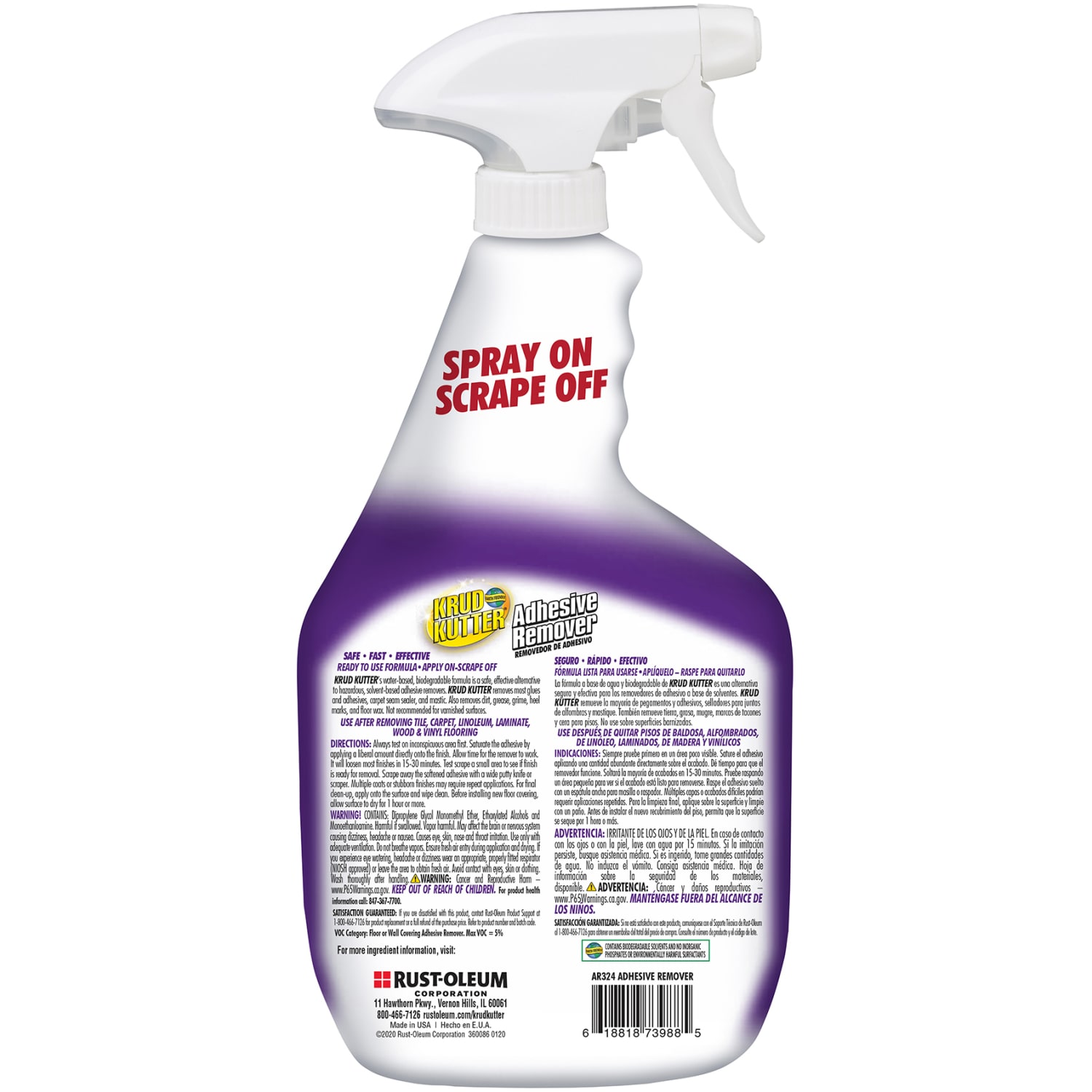 Krud Kutter Pro Adhesive Remover Spray, 32 Oz, Pack Of 4 Bottles - Image 3