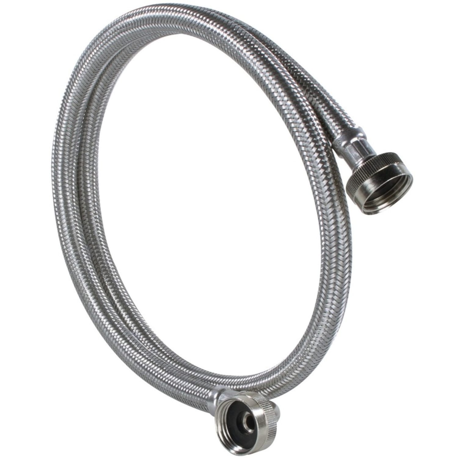 Certified Appliance Accessories Braided Stainless Steel Washing Machine Hose with Elbow - 60in - Silver, Stainless Steel - WM60SSL - Image 6