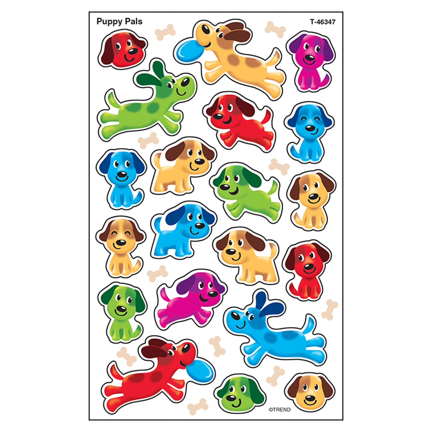 Trend superShapes Stickers, Puppy Pals, 160 Stickers Per Pack, Set Of 6 Packs - Image 3