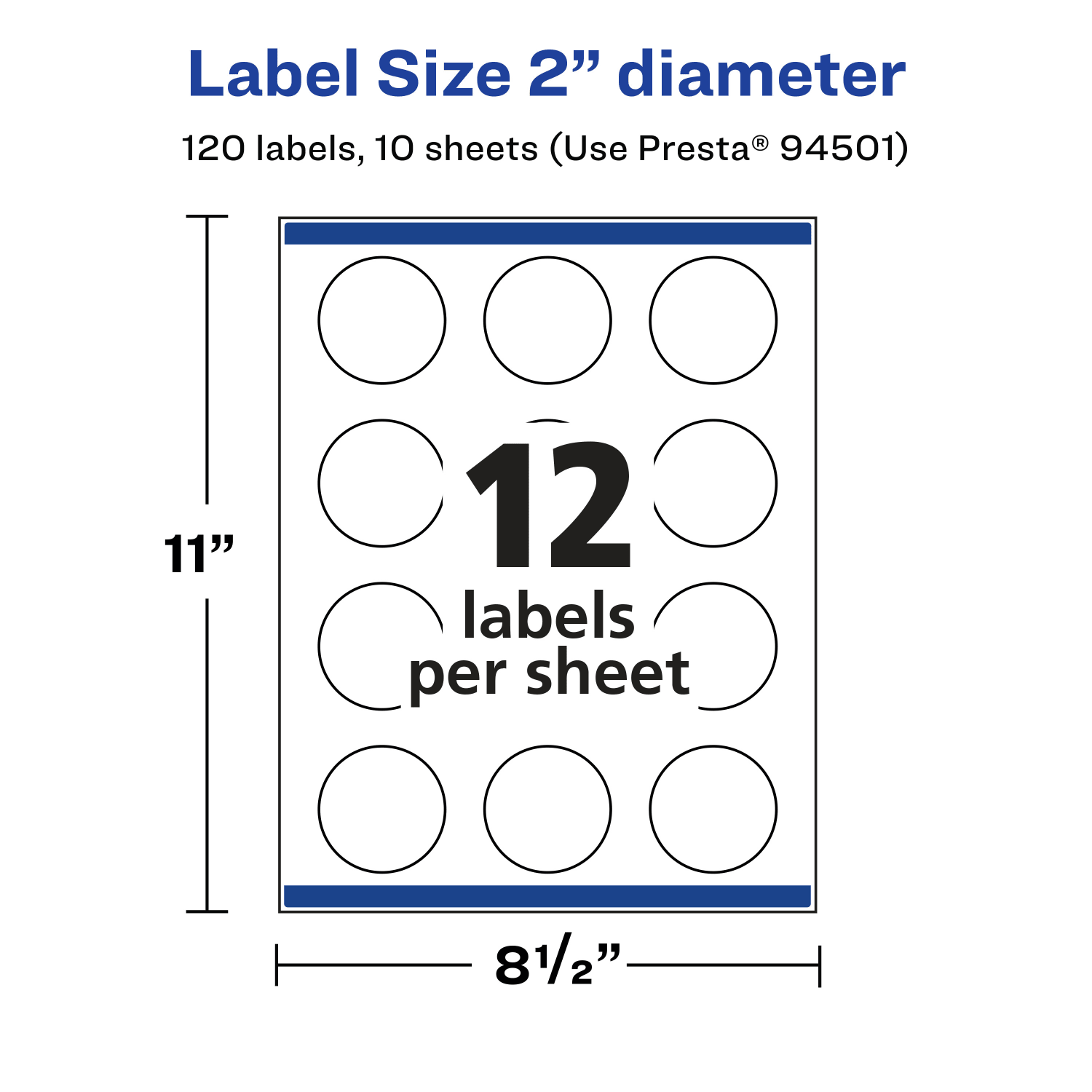 Avery Permanent Labels With Sure Feed, 94501-CMF10, Round, 2in, Matte Clear, Pack Of 120 - Image 6