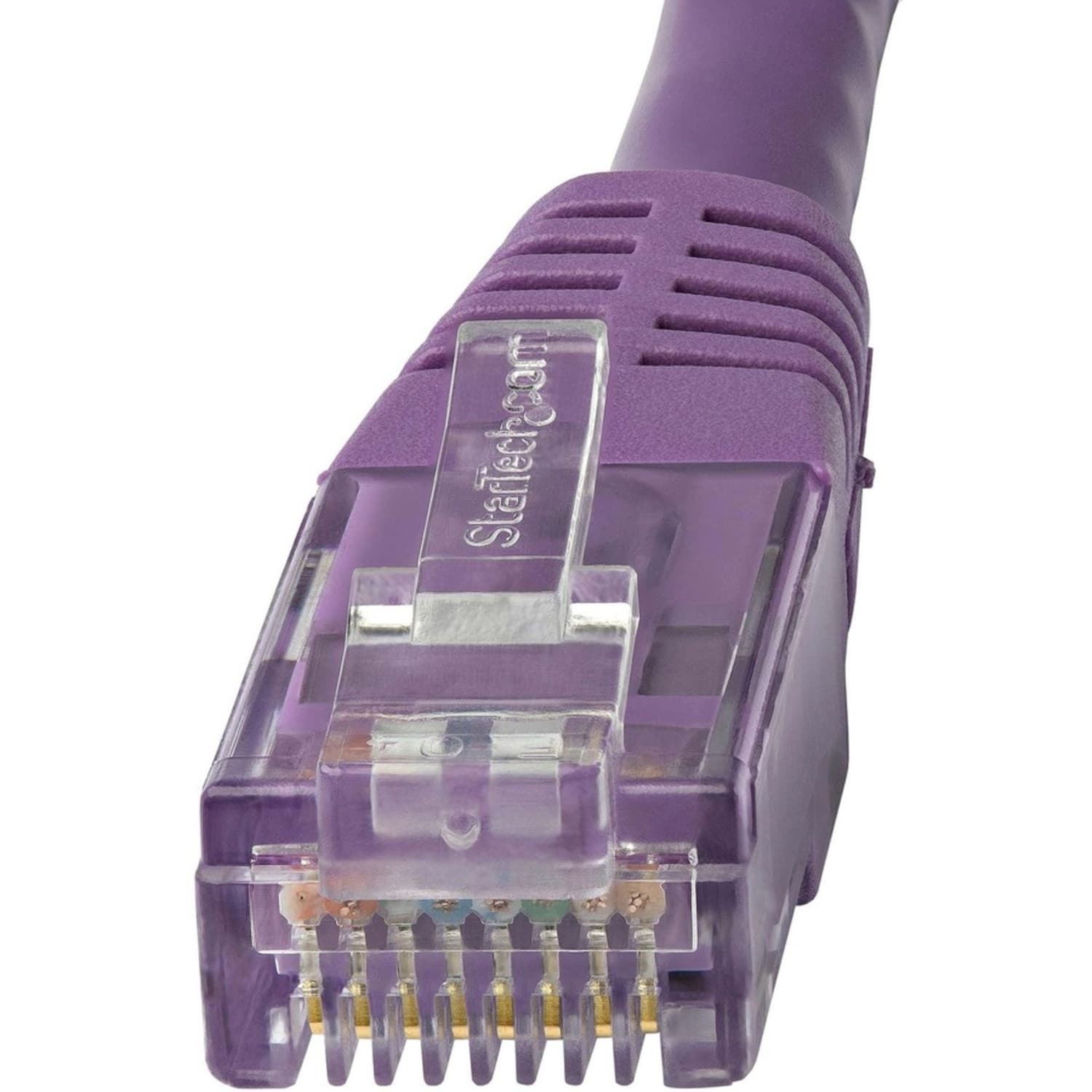 StarTech.com 25ft CAT6 Ethernet Cable - Purple Molded Gigabit CAT 6 Wire - 100W PoE RJ45 UTP 650MHz - Category 6 Network Patch Cord UL/TIA - 25ft Purple CAT6 up to 160ft - 650MHz - 100W PoE - 25 foot UL ETL verified Molded UTP RJ45 patch/network cord - Image 4