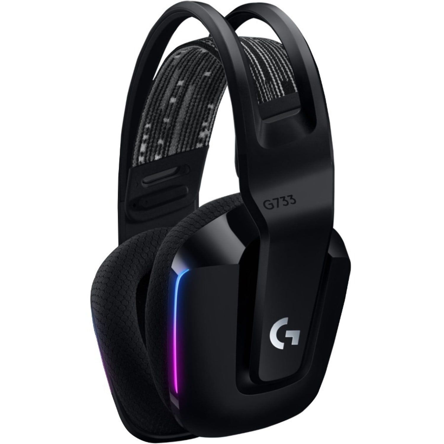 Logitech G733 Lightspeed Wireless RGB Gaming Headset - Stereo - Wireless - 65.6 ft - 5 Kilo Ohm - 20 Hz to 20 kHz - 981000863 - Image 3