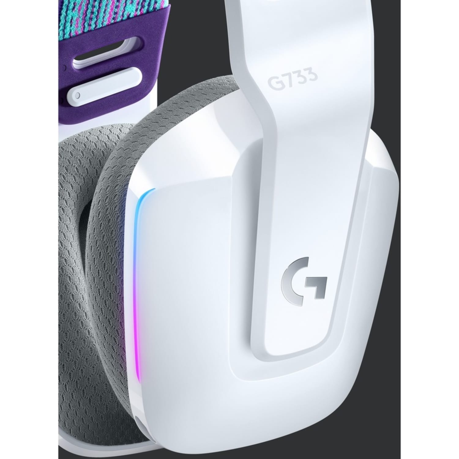 Logitech G733 Lightspeed Wireless RGB Gaming Headset - Stereo - Wireless - 65.6 ft - 5 Kilo Ohm - 20 Hz to 20 kHz - 981000882 - Image 5