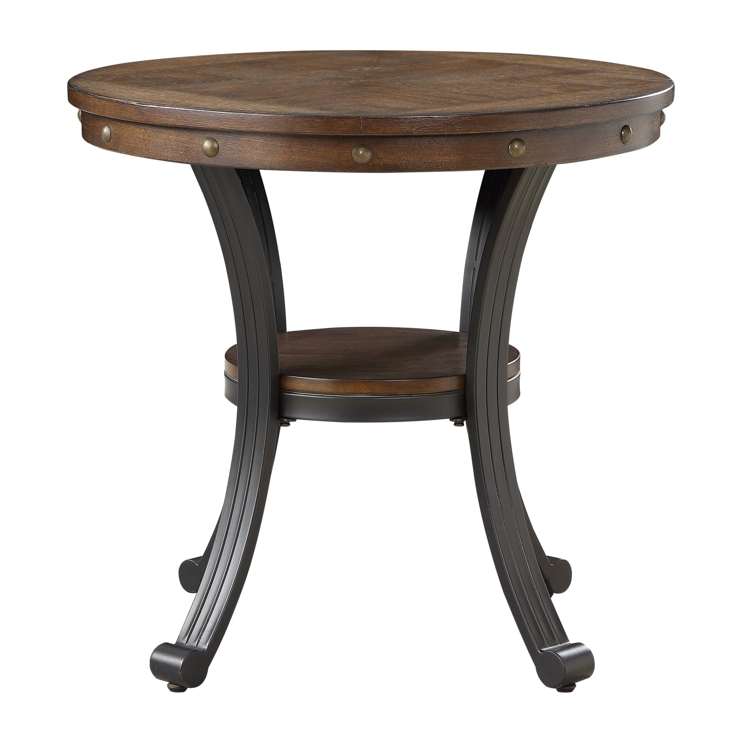 Powell Vinessa Round Side Table, 23inH x 24inW x 24inD, Rustic Umber - Image 3