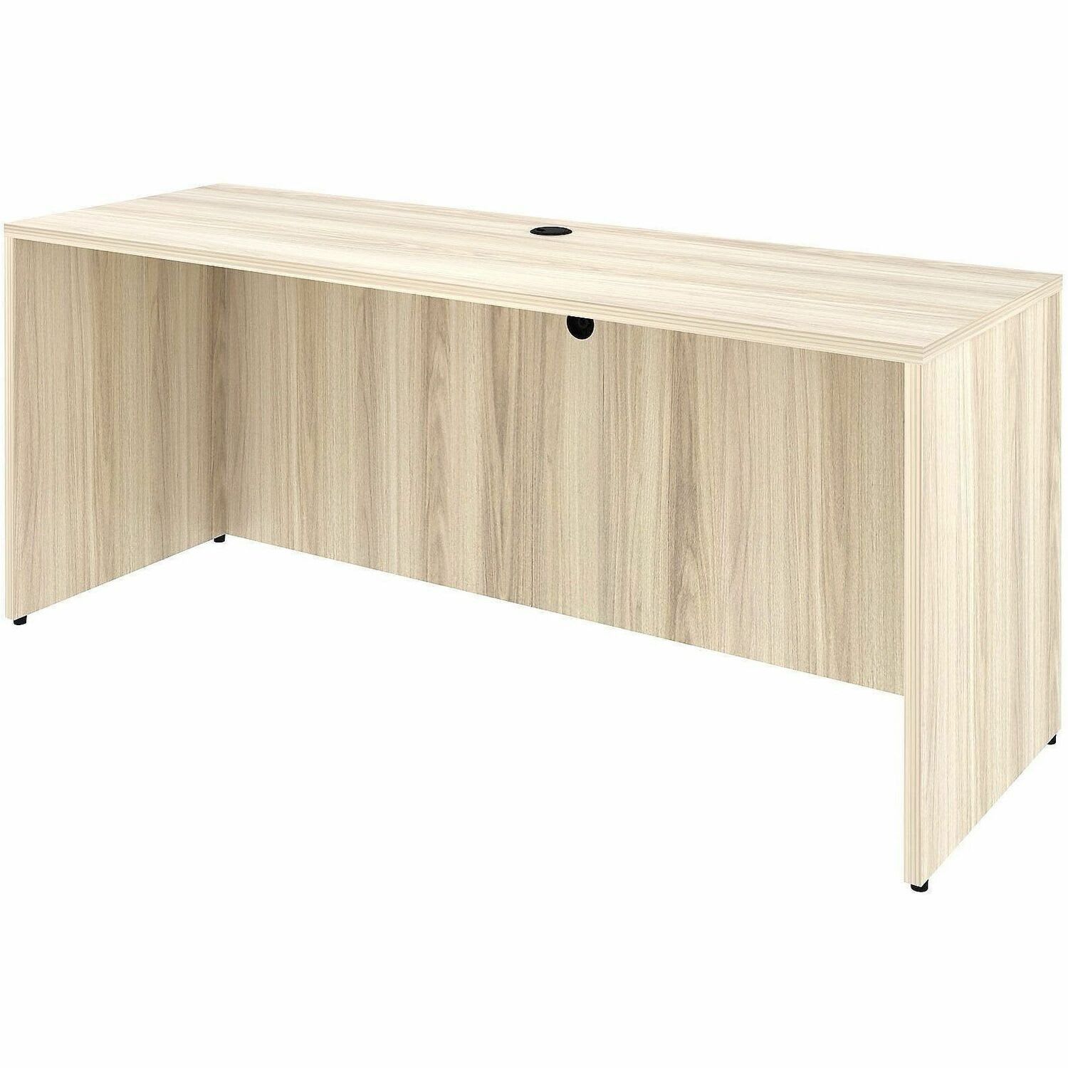 Lorell Essentials Credenza Shell, 29.5inH x 70.9inW x 23.6inD, 1in Thick Top, Modern Elm