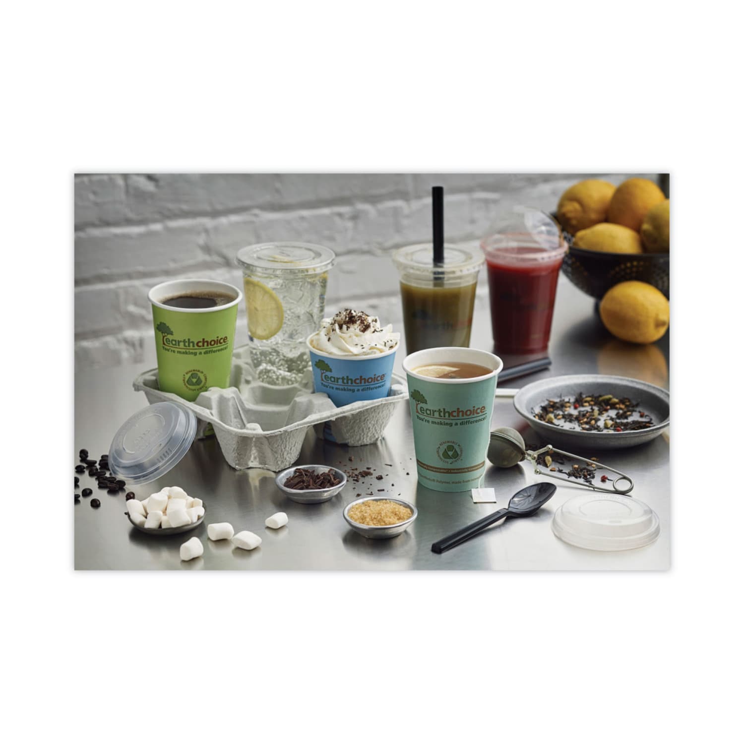 Pactiv Evergreen EarthChoice Strawless RPET Flat Lids, Fits 9 Oz to 20 Oz "A" Cups, 25% Recycled, Clear, Carton Of 1,020 Lids - Image 3