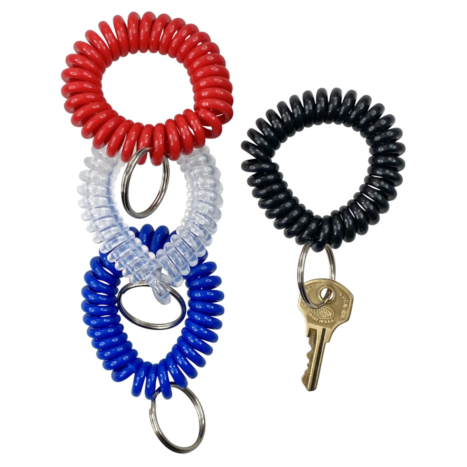 Baumgartens Wrist Coil Key Chains, Assorted Colors, Pack Of 10 Key Chains - Image 4