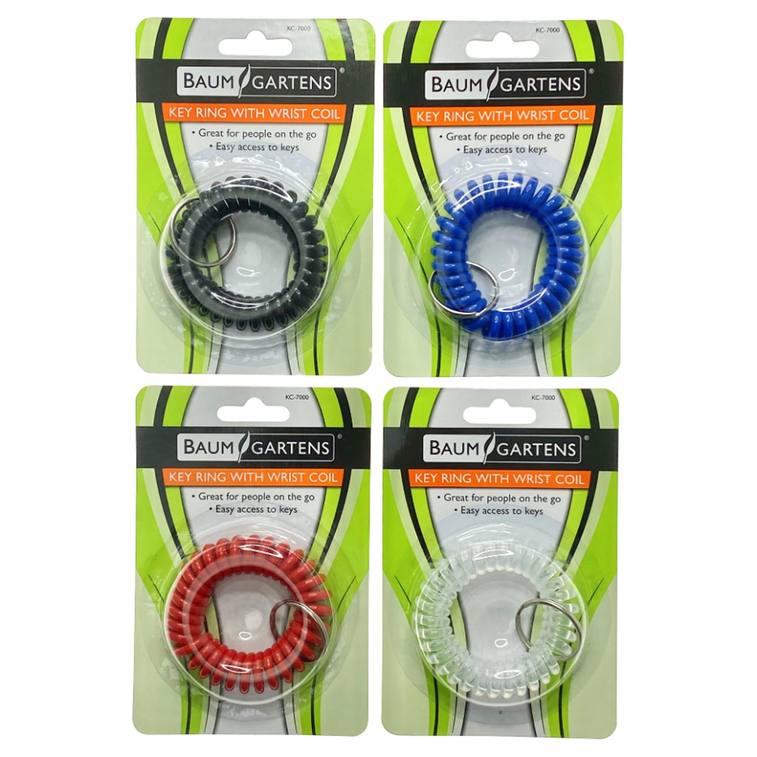 Baumgartens Wrist Coil Key Chains, Assorted Colors, Pack Of 10 Key Chains - Image 5