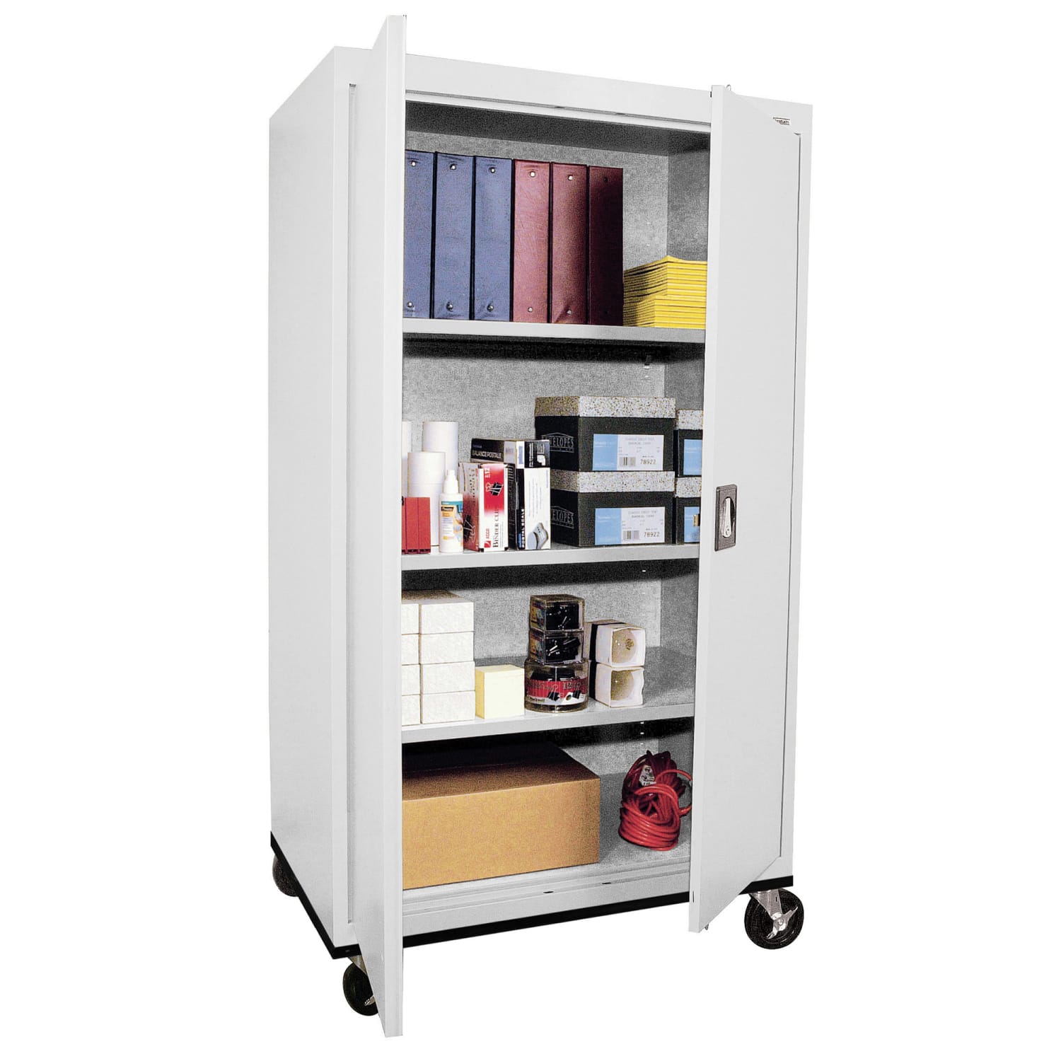Sandusky Transport Series 36inW Heavy-Duty Mobile Storage Cabinet, Dove Gray - Image 3