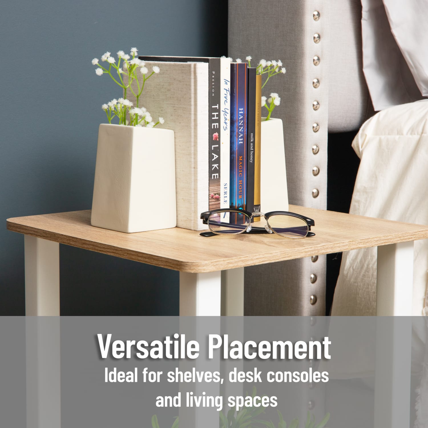 Mind Reader Cement Planter Bookends, 5in x 2-3/4in x 3in, White, Total Qty 2 - Image 6