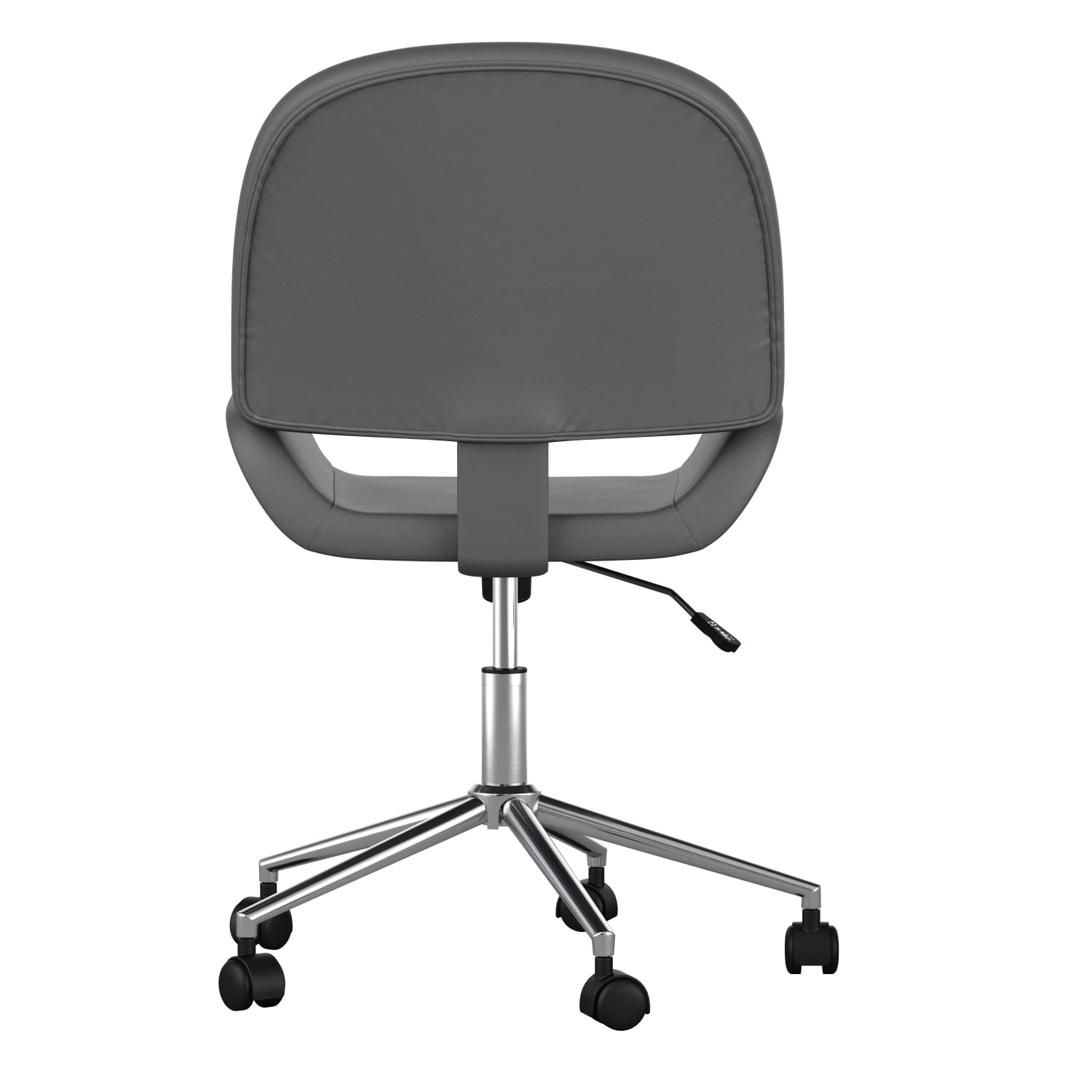 Martha Stewart Tyla Faux Leather Upholstered MidBack Executive Office Chair GrayPolished Nickel PopularChairscom Martha Stewart Tyla Faux Leather Upholstered Mid Back Executive Office Chair GrayPolished Nickel PopularChairscom