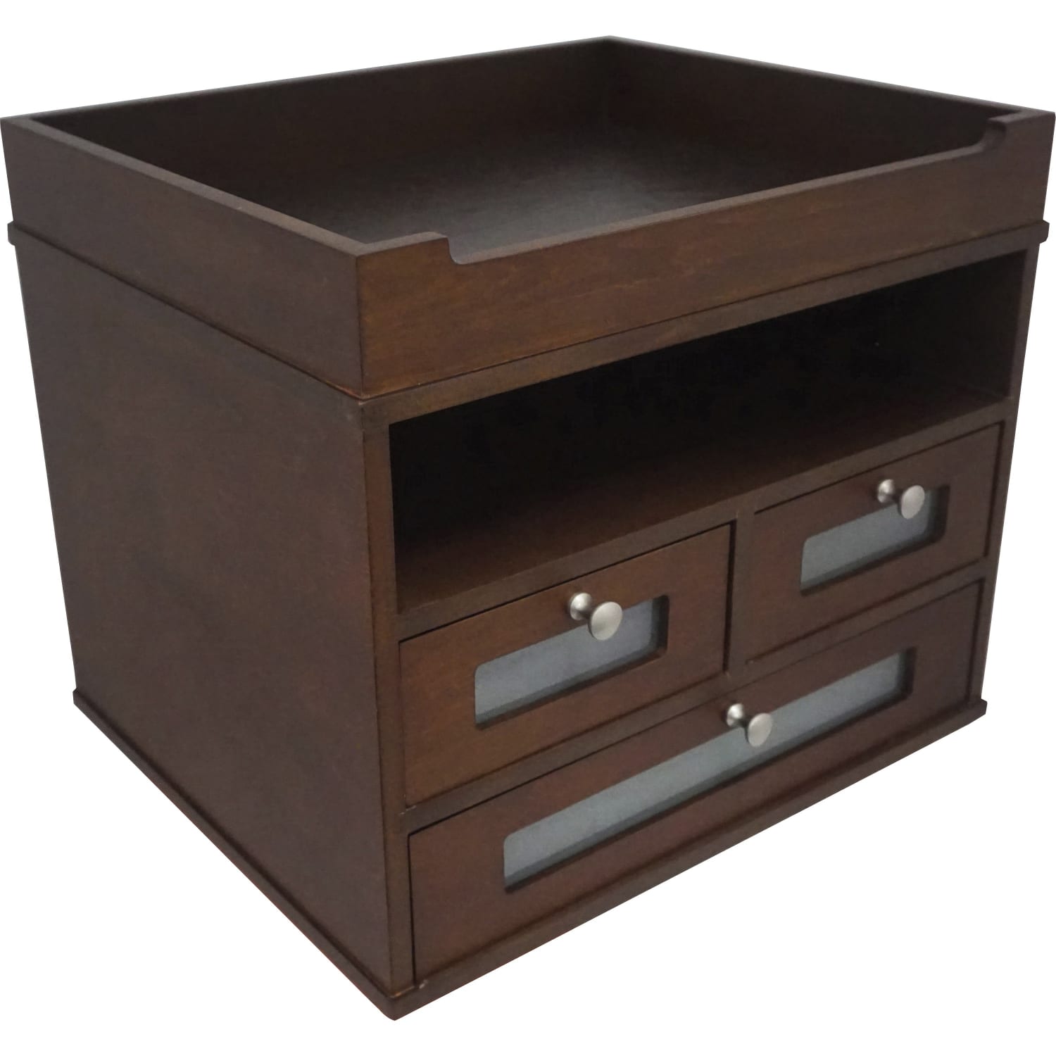 Victor Heritage Wood H5500 Tidy Tower Organizer - 3 Compartment(s) - 3 Drawer(s) - 10.8inx12.3inx 10.8in Depth - H5500
