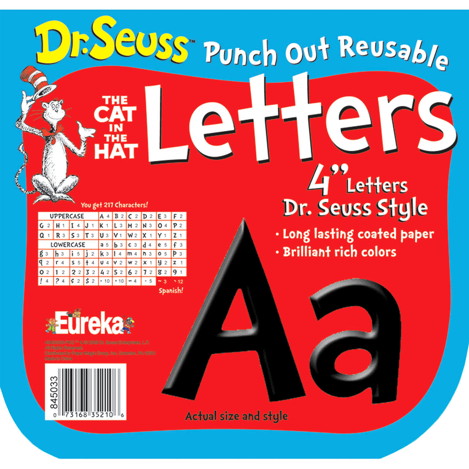 Eureka Deco Letters, 4in, Dr. Seuss, Black, 217 Per Pack, Set Of 3 Packs - Image 3