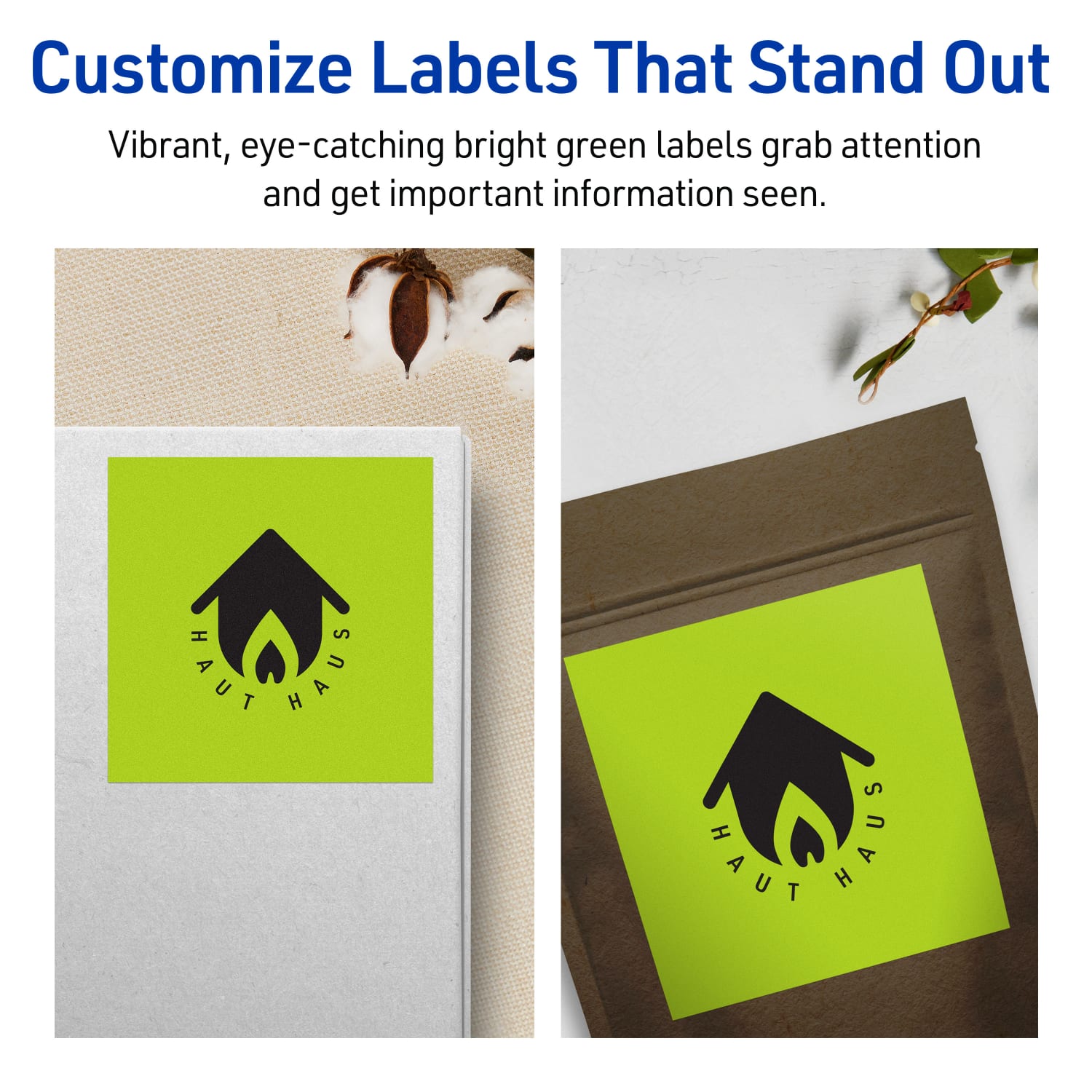 Avery Printable Labels With Sure Feed Technology, 94100-BGP80, Square, 4in x 4in, Matte Bright Green, Pack of 320 - Image 4