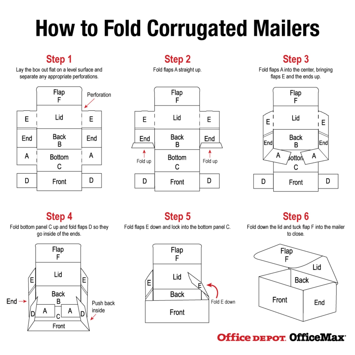 Partners Brand White Corrugated Mailers, 6in x 6in x 1in, Pack Of 50 - Image 4