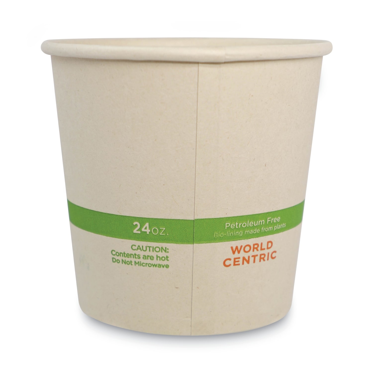 World Centric No Tree Paper Bowls, 24 Oz, 4-1/2inH x 4-7/16in Diameter, Natural, Carton Of 500 Bowls - Image 3