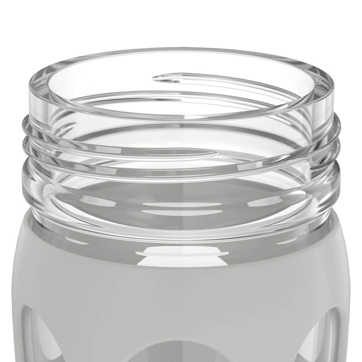 LifeFactory Glass Water Bottle With Active Flip Cap And Protective Silicone Sleeve, 22 Oz, Cool Gray - Image 4