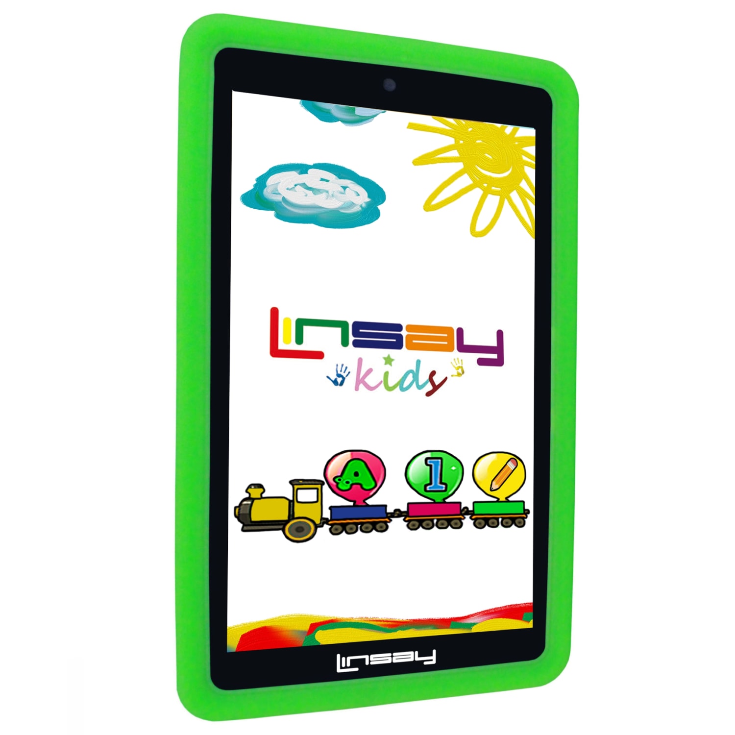 Linsay F7 Tablet, 7in Screen, 2GB Memory, 64GB Storage, Android 13, Kids Green - Image 4