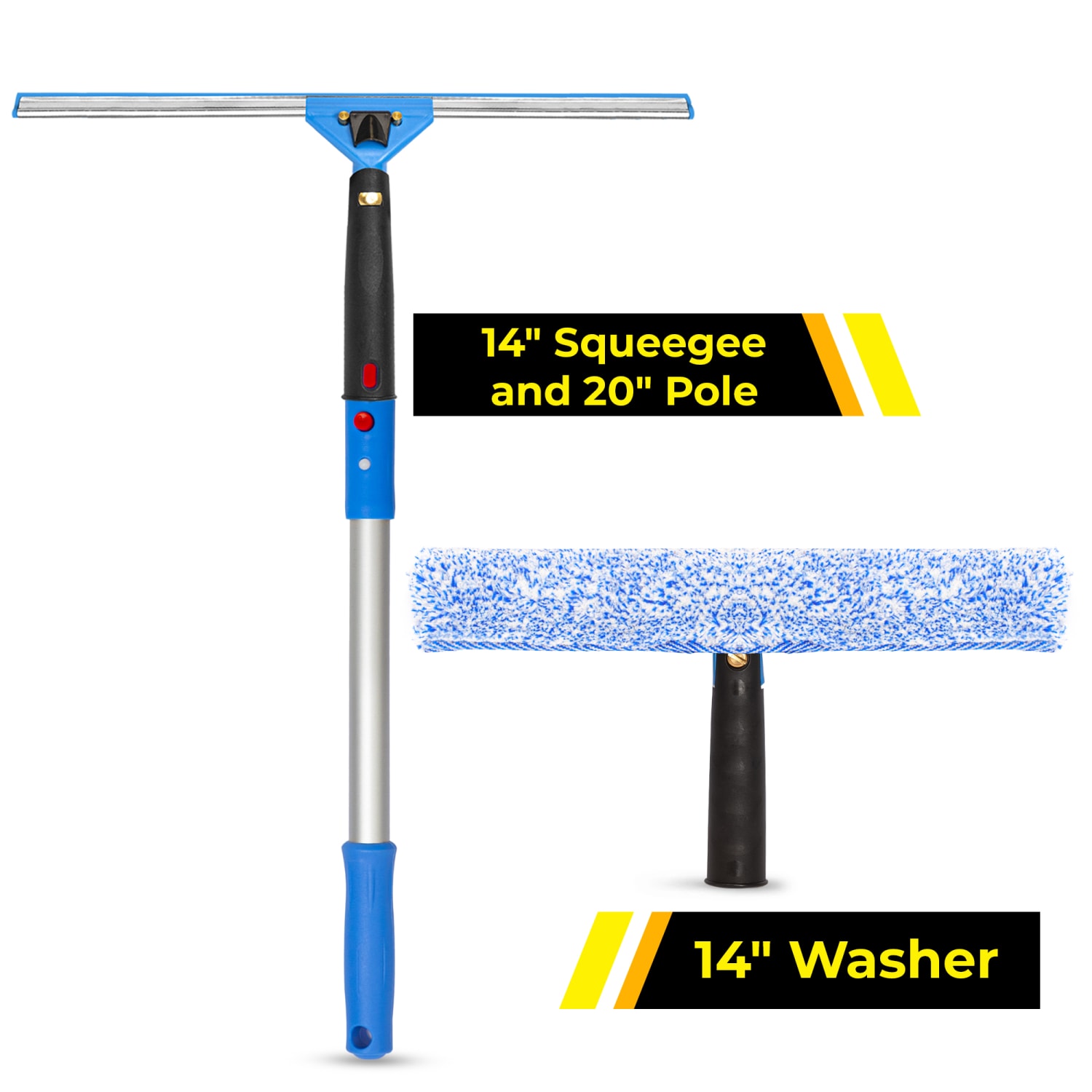 Gritt Commercial Swivel Window Cleaning Kit, 20in x 14in, Black/Blue - Image 3