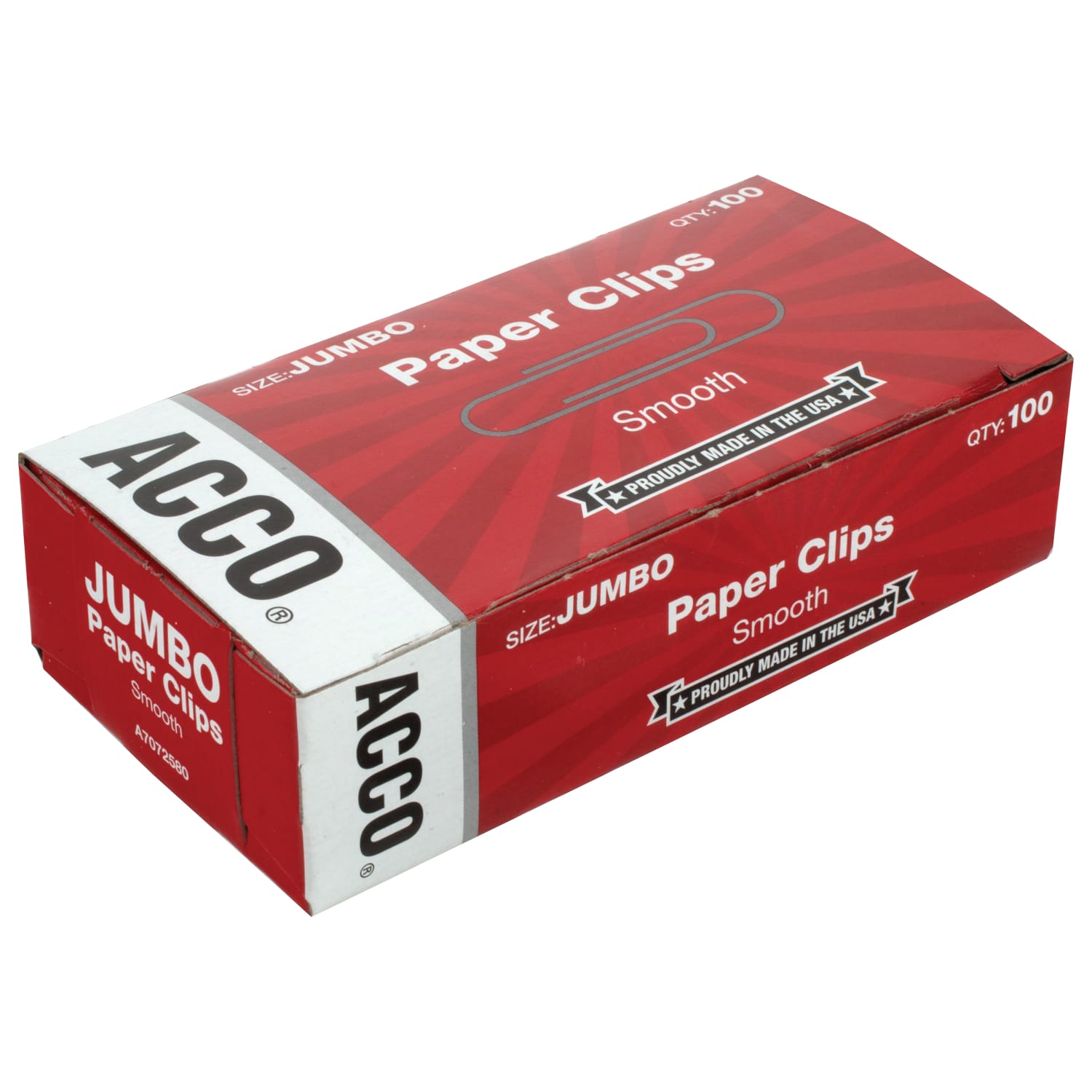 ACCO Economy Smooth Paper Clips, 1000 Total, Jumbo, Silver, 100 Per Box, Pack Of 10 Boxes - Image 6