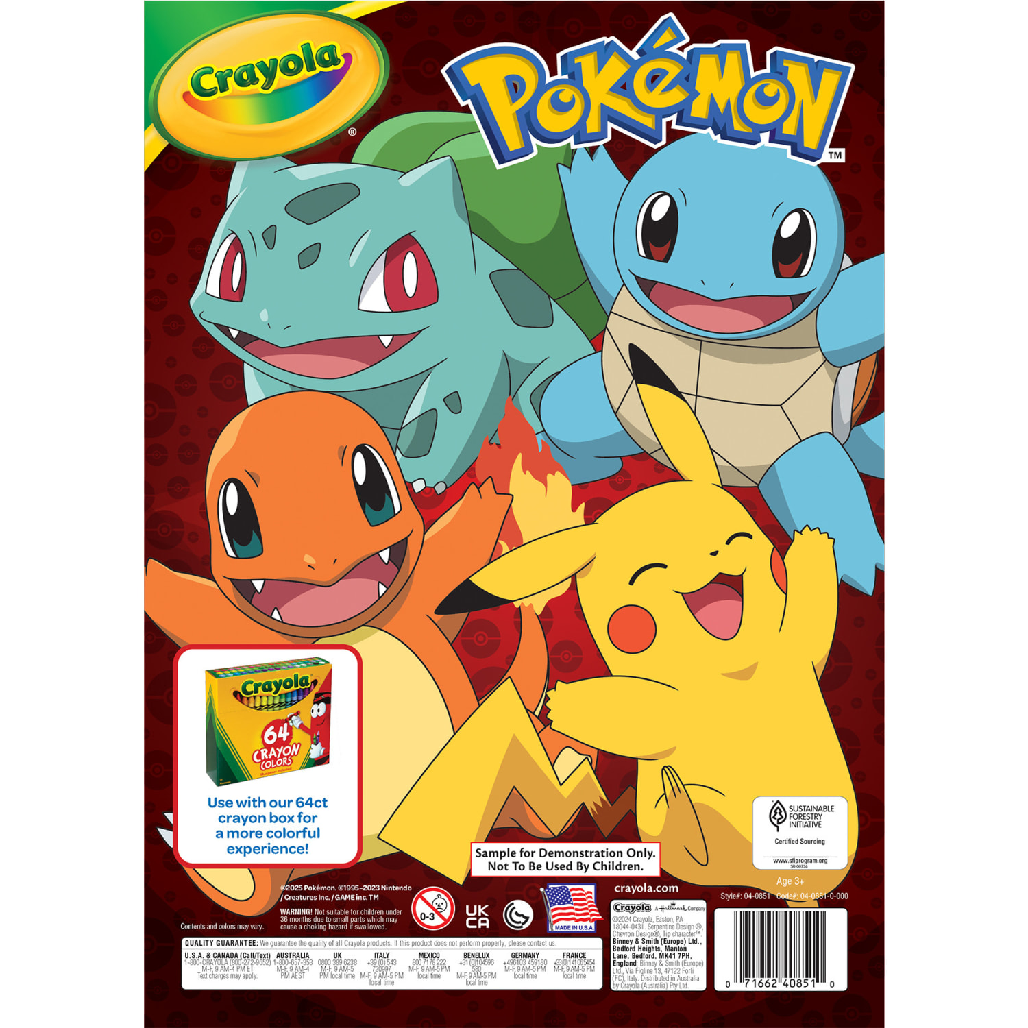 Crayola Coloring Book, 288 Pages, Pokemon, Pack Of 3 - Image 4