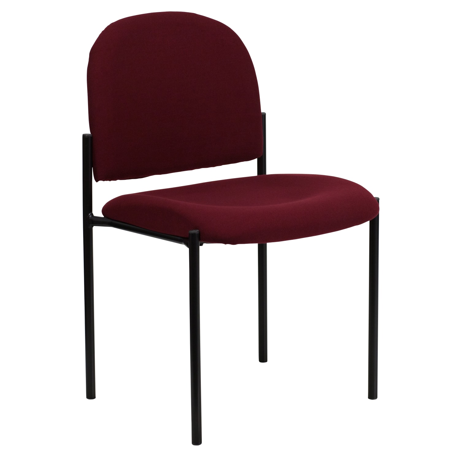 Flash Furniture Comfortable Stackable Side Chair, Burgundy/Black - Image 3