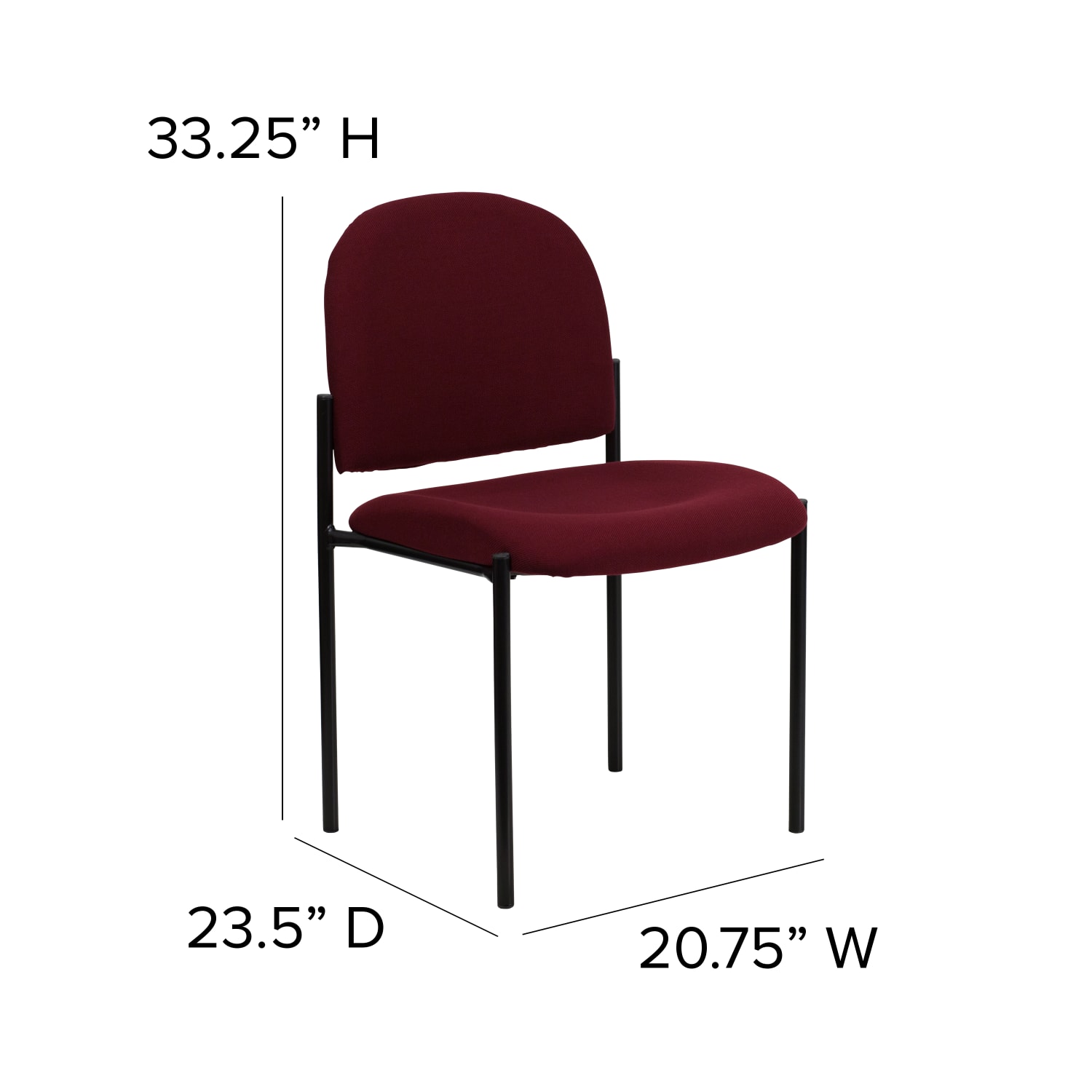 Flash Furniture Comfortable Stackable Side Chair BurgundyBlack PopularChairscom Flash Furniture Comfortable Stackable Side Chair BurgundyBlack PopularChairscom