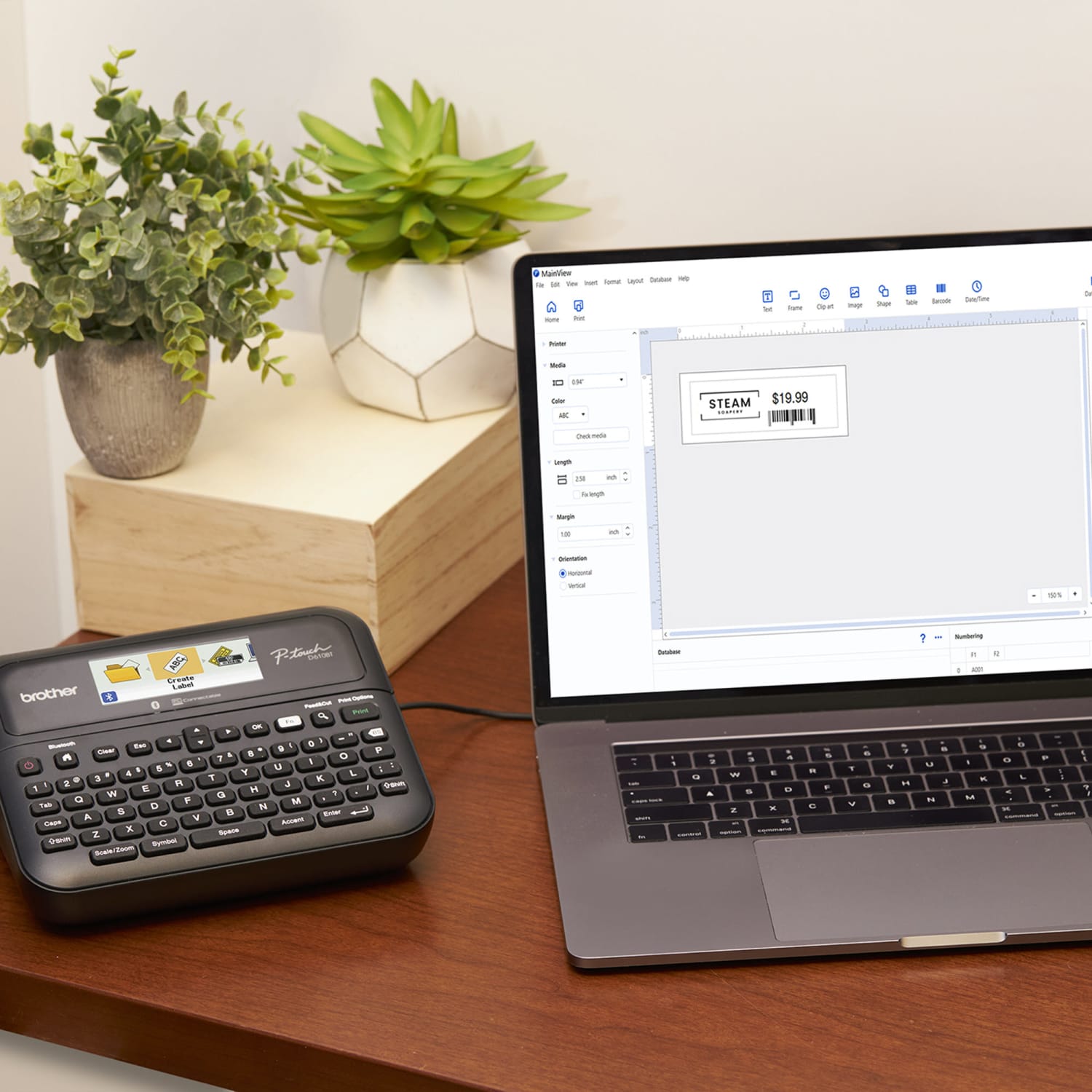 Brother P-Touch PT-D610BTVP Business Professional Connected Label Maker With Bluetooth - Image 4