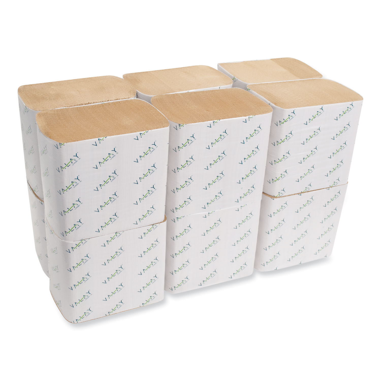 Morcon Tissue Valay Interfolded Napkins, 2-Ply, 6.5 x 8.25, Kraft, 6,000/Carton - Image 4