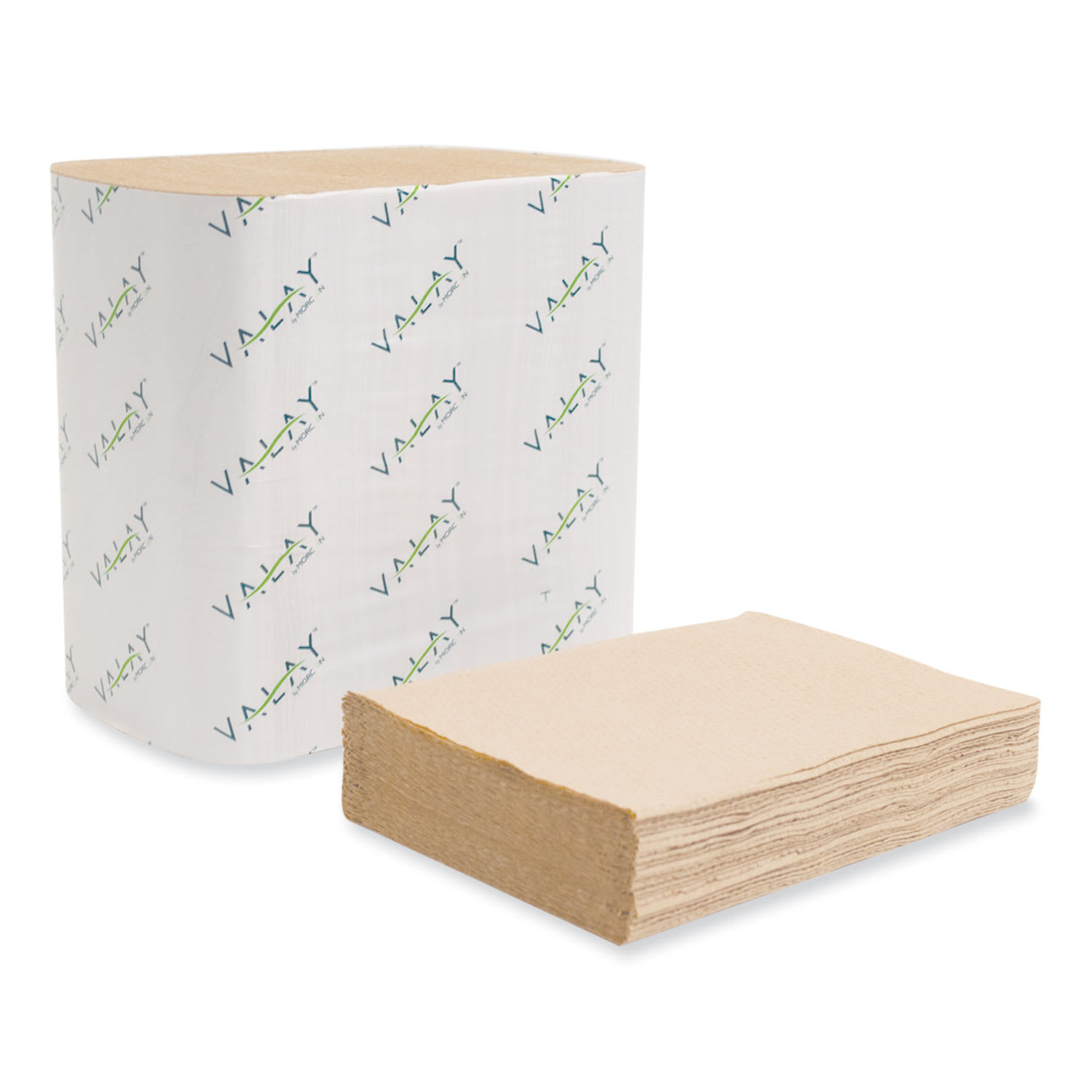 Morcon Tissue Valay Interfolded Napkins, 2-Ply, 6.5 x 8.25, Kraft, 6,000/Carton - Image 5