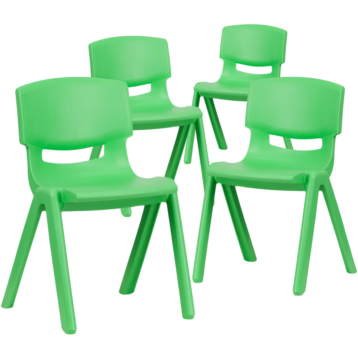 Flash Furniture Plastic Stackable School Chairs With 1314in Seat Height Green Pack Of 4 Chairs PopularChairscom Flash Furniture Plastic Stackable School Chairs With 13 14in Seat Height Green Pack Of 4 Chairs PopularChairscom