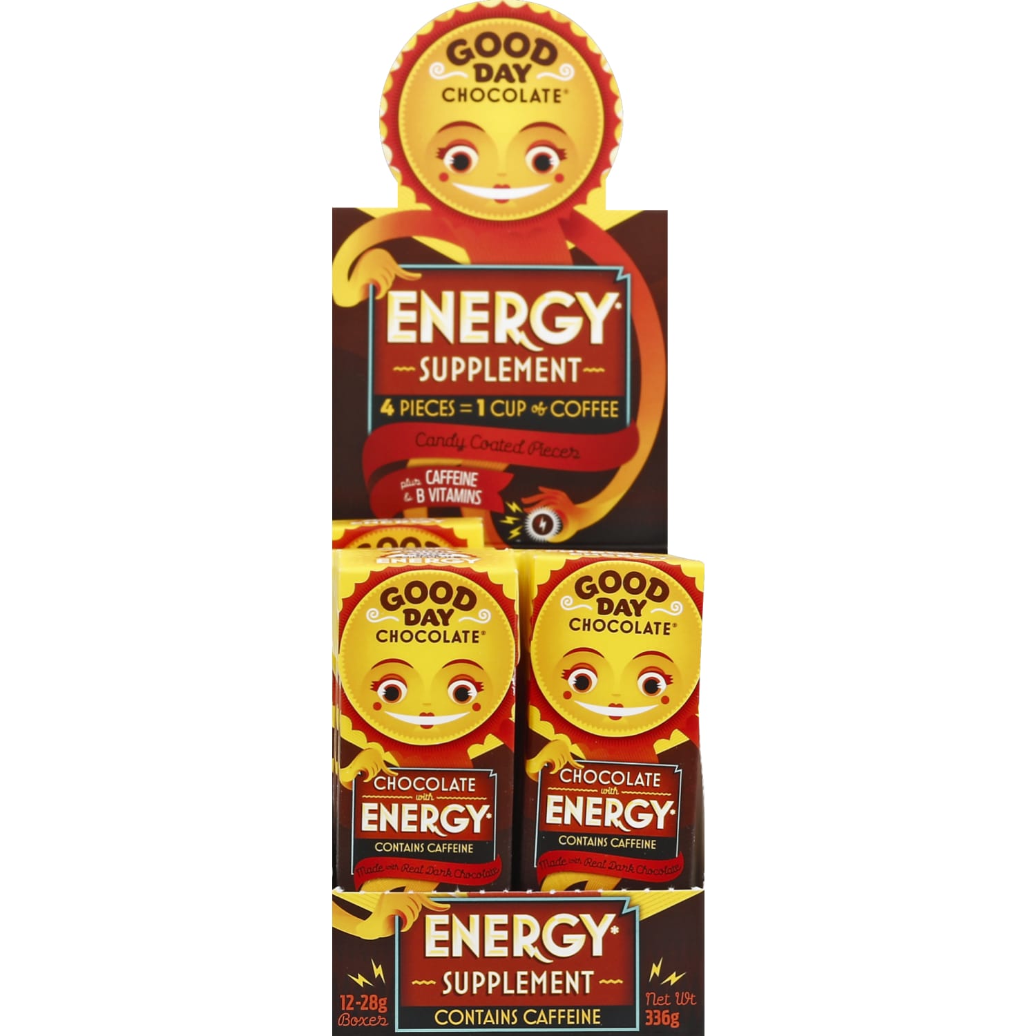 Good Day Chocolate Supplements, Dietary with Energy Dark Chocolate, .99 oz Total Qty 12 - Image 5
